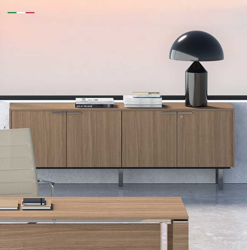 JET COLLECTION CREDENZA_NoceCanaletto_USA Office Furniture_ambient.png