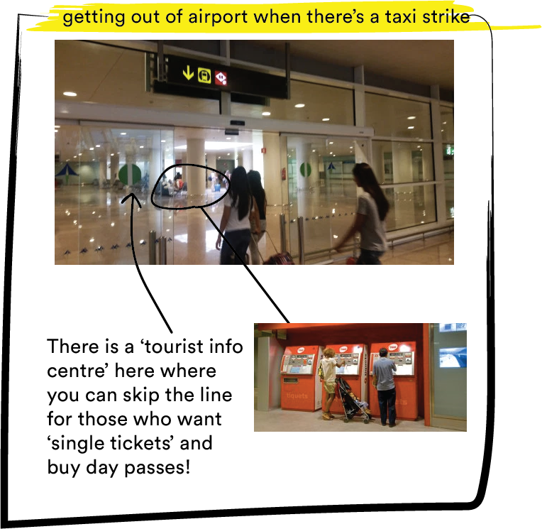 Photo credit: (Top) https://gusdantaslife.com/how-to-use-the-barcelona-metro-from-the-airport/ (Bottom) https://bpm2017.cs.upc.edu/how-to-get-there/