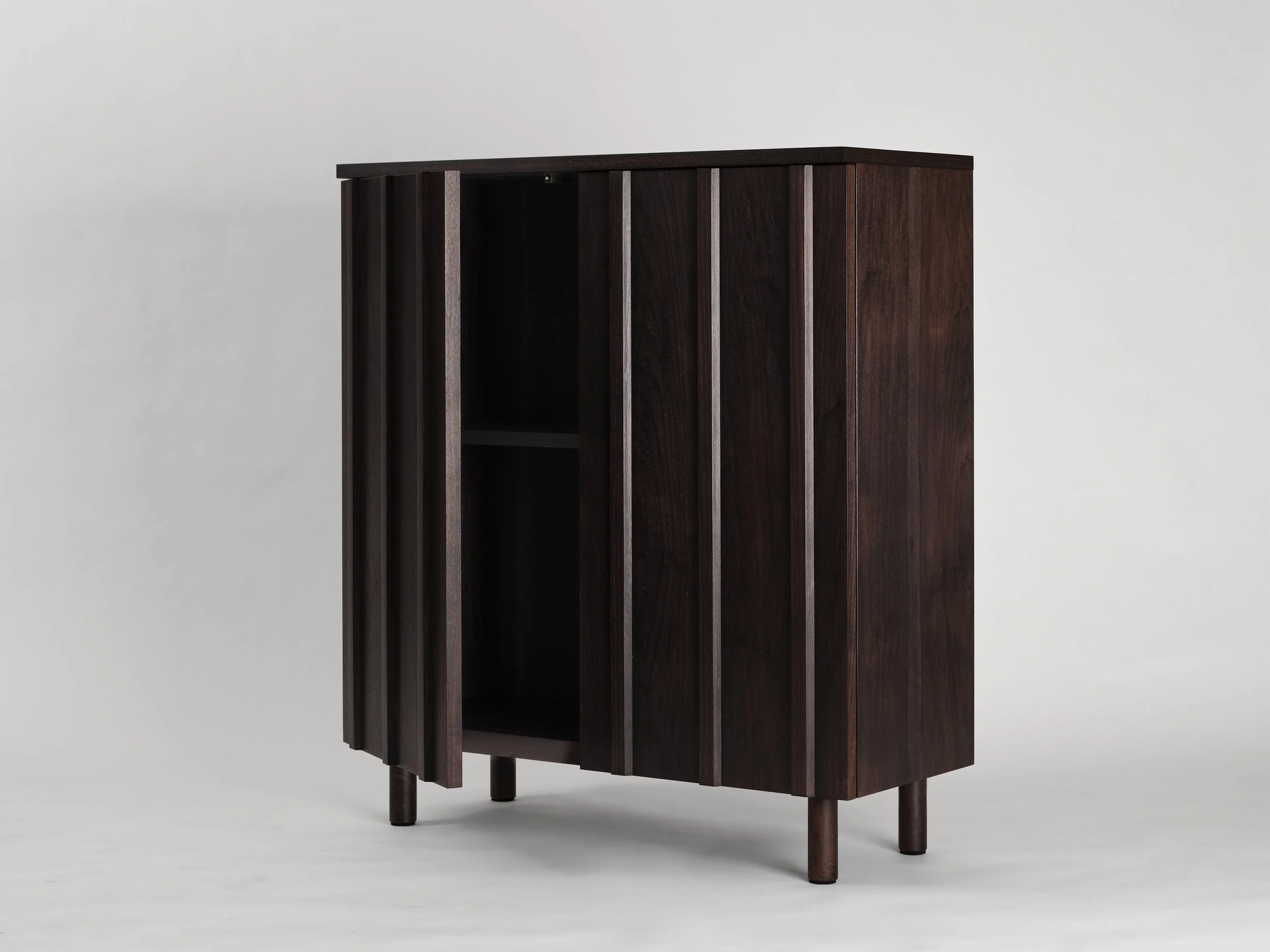 Contemporary sideboard storage cabinet with shelf