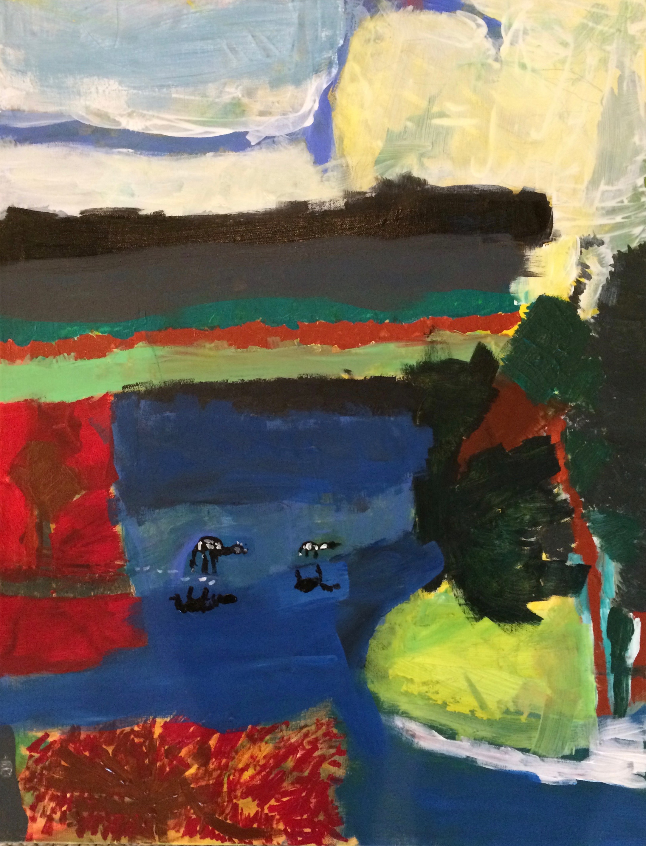 Cows in a Pond, age 6