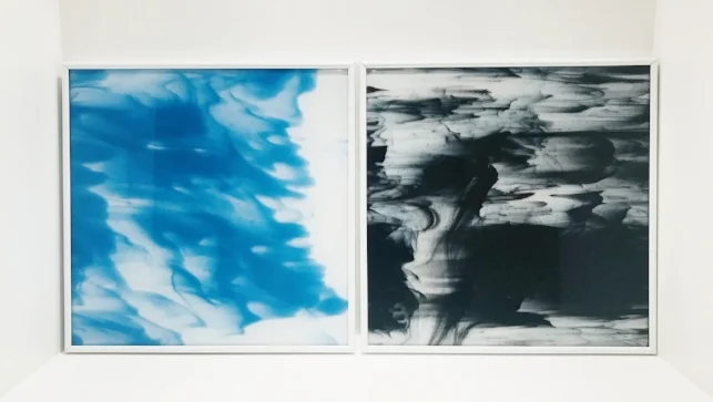 Glass Panel Series of 6 - Blue + Black