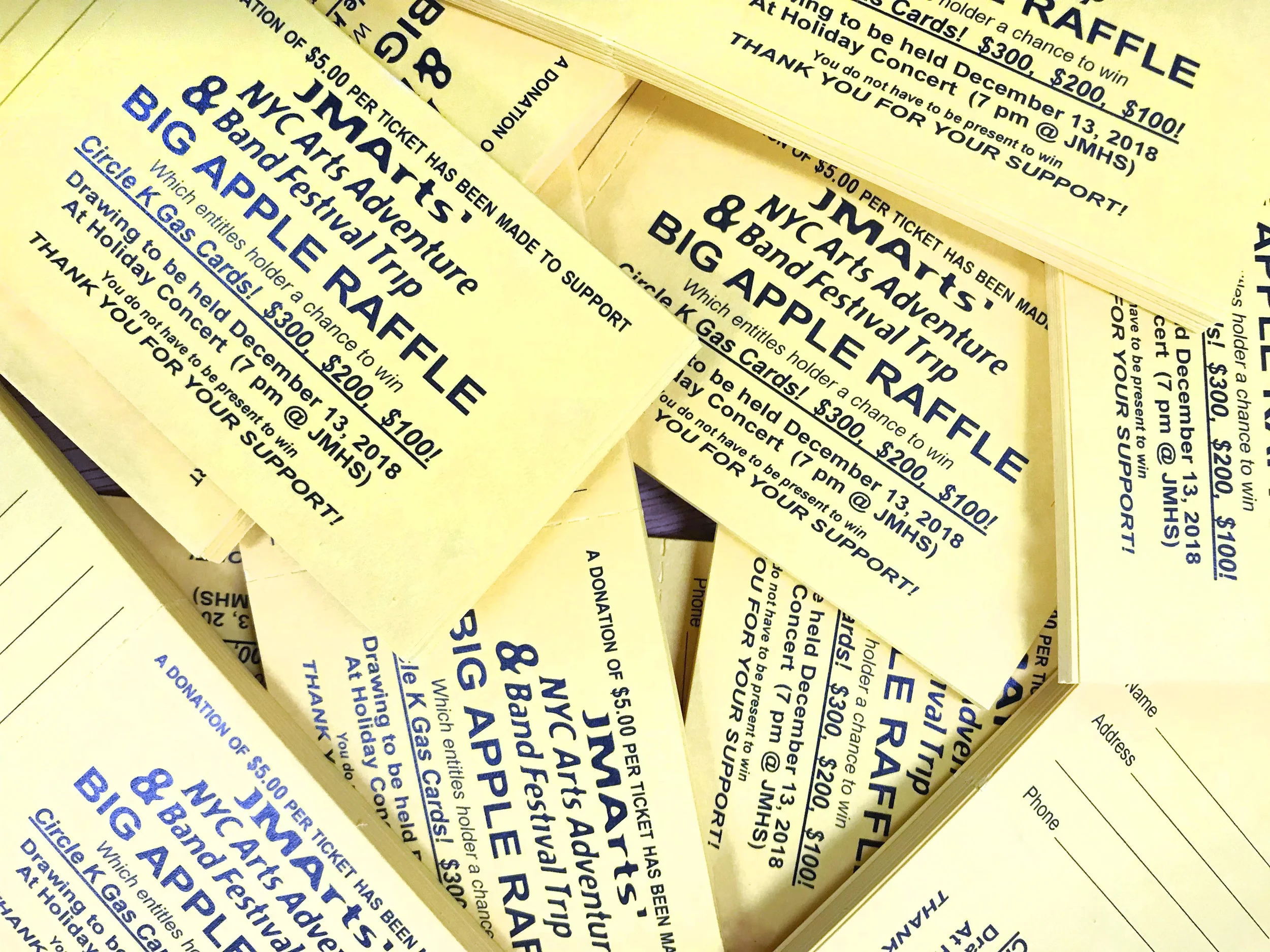 Big Apple Raffle to raise money for JM arts-related student trips