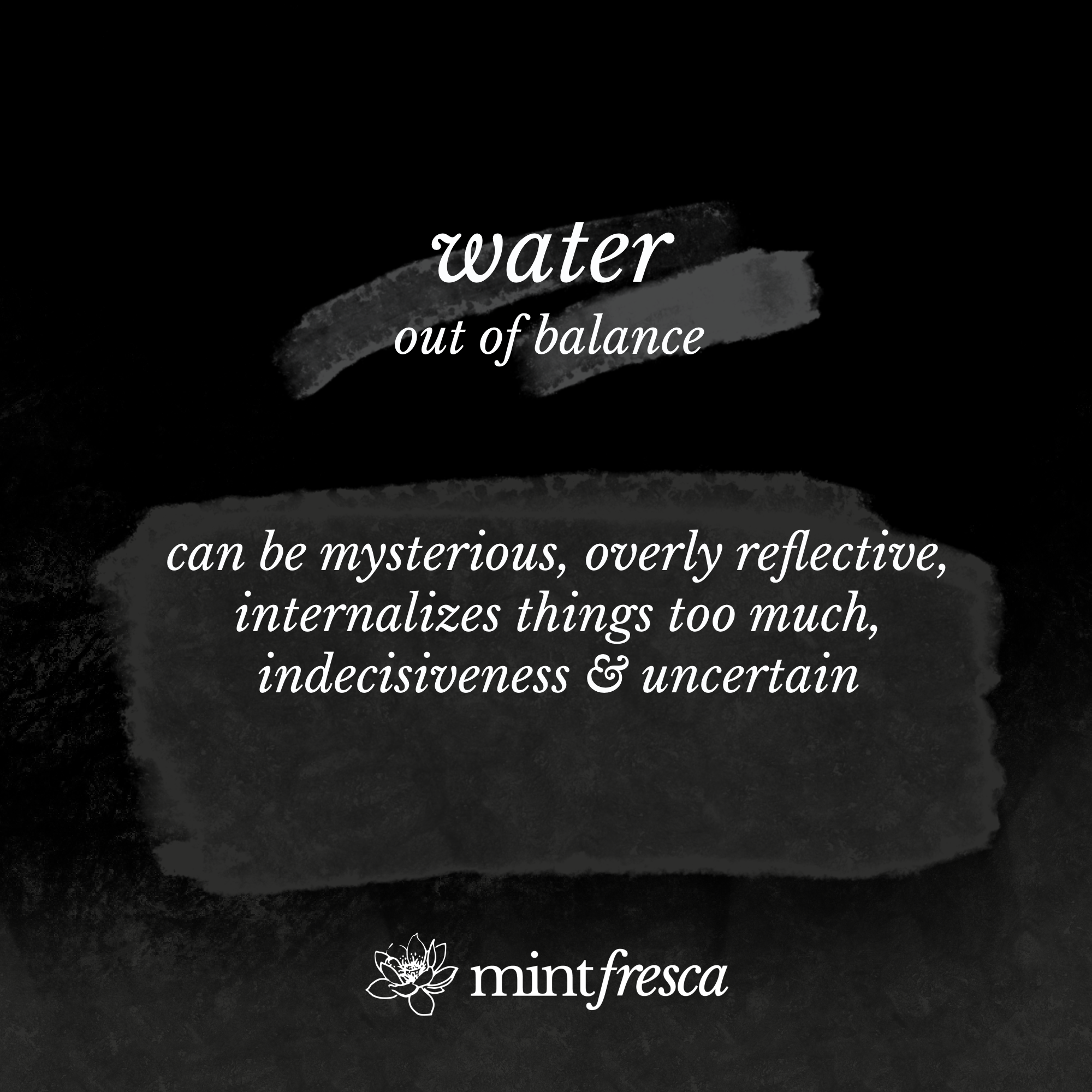 water out of balance