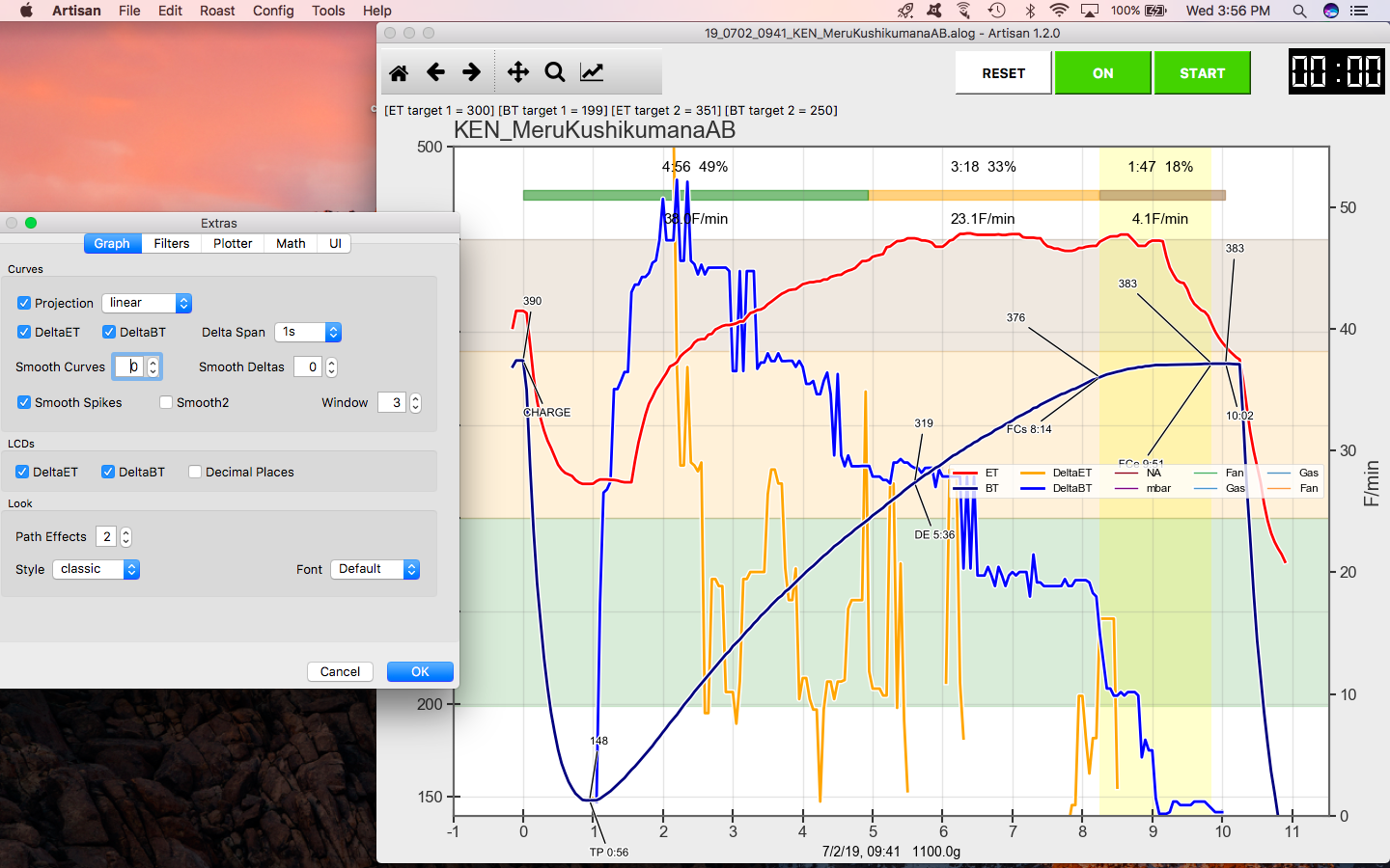 Idle noise, ROR intervals, and analyzing roast curves