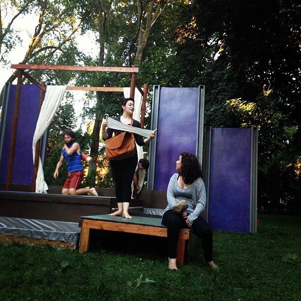 In rehearsal for A Midsummer Night's Dream (Snug)