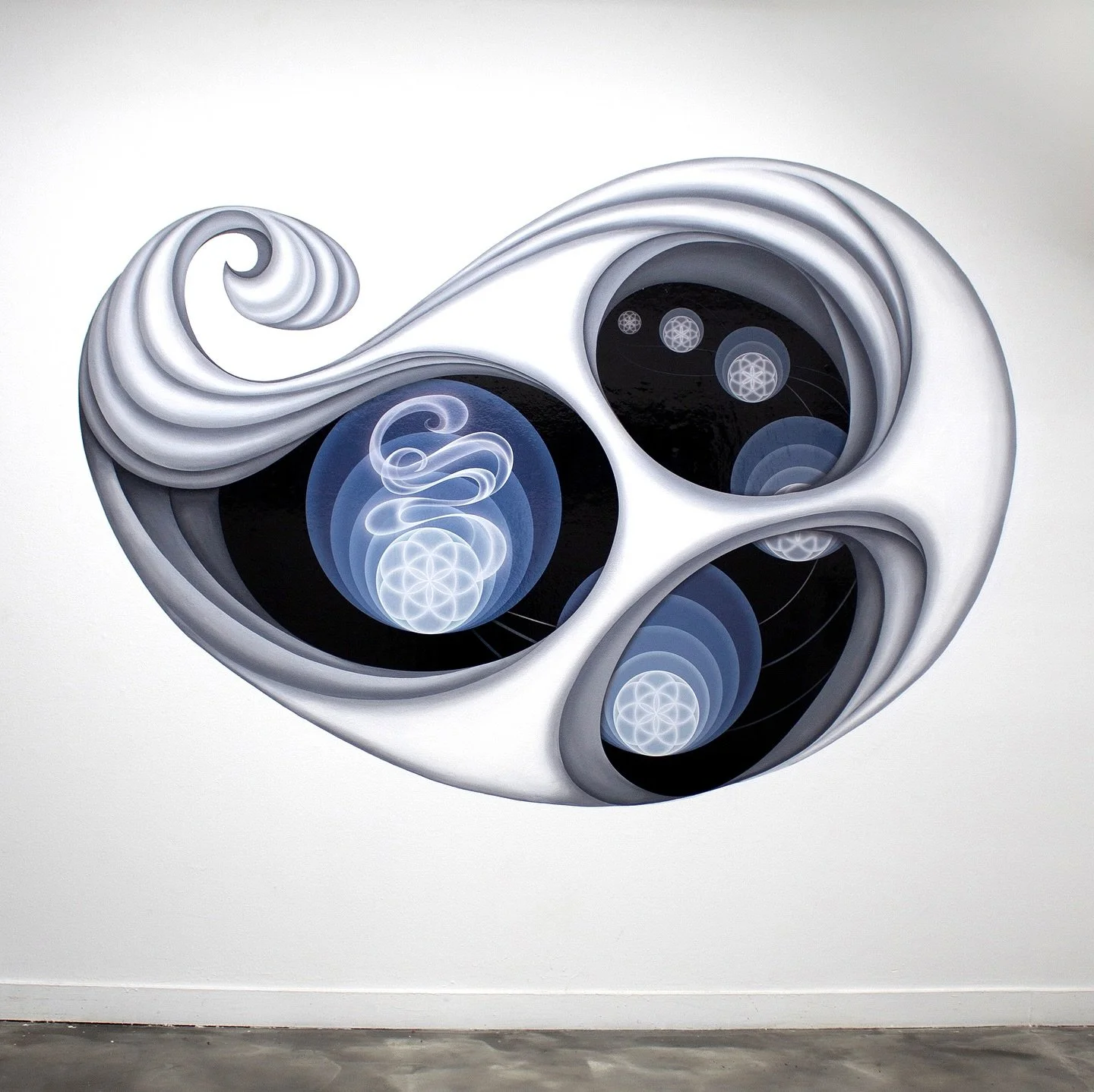 Happy to share these pics from my installation &ldquo;Materialization and the Alchemy of Becoming: Emergence&rdquo;

2025 Installation during Artist Residency at Shoebox Projects, Los Angeles, CA
Acrylic paint, printed vinyl
5&rsquo; x 7&rsquo;

I be