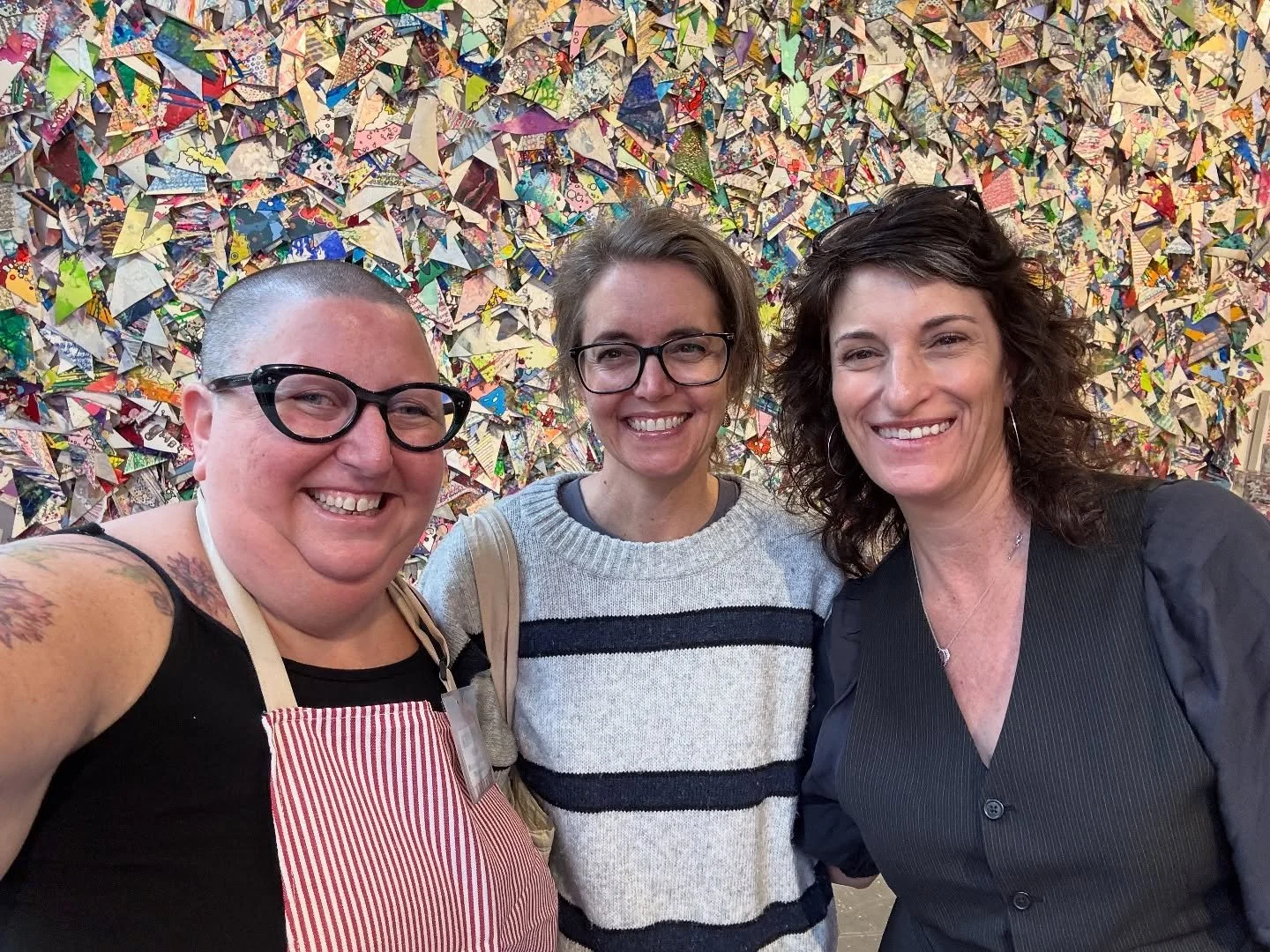 A quick stop at the Brewery Artwalk yesterday&mdash;so happy to see @kristineschomaker and @terryarenaart and Kristine&rsquo;s Sweet Shoppe of Liberation! Every time I visit her studio it looks completely different! Kristine is the hardest working ar
