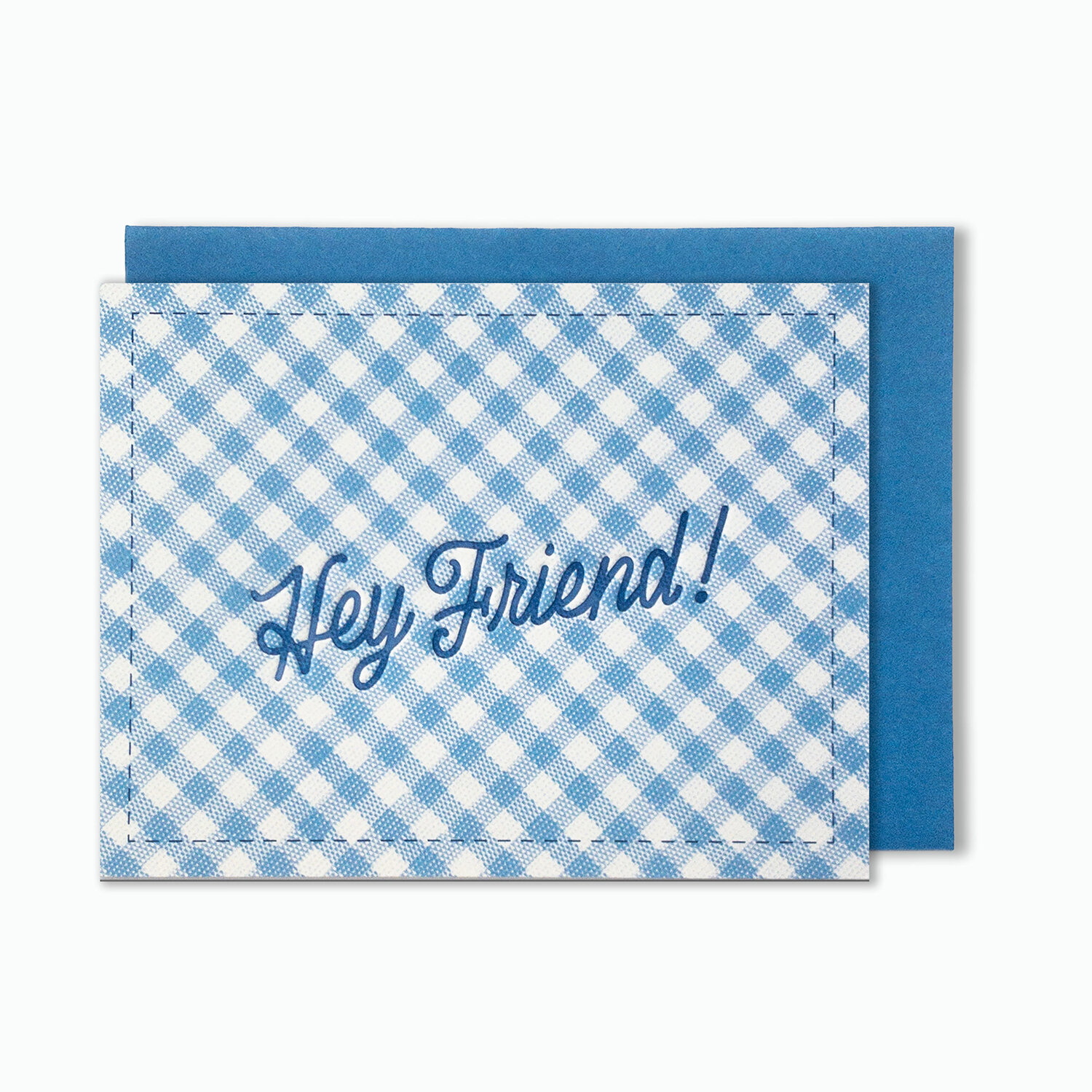Gingham Folded Hey Friend