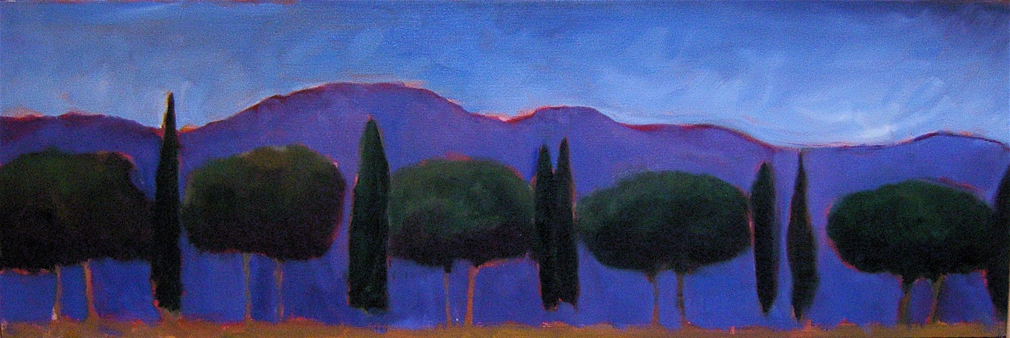 Tuscan Trees, Dusk