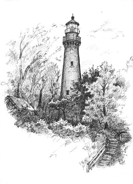 Lighthouse, Lighthouse Beach, Evanston
