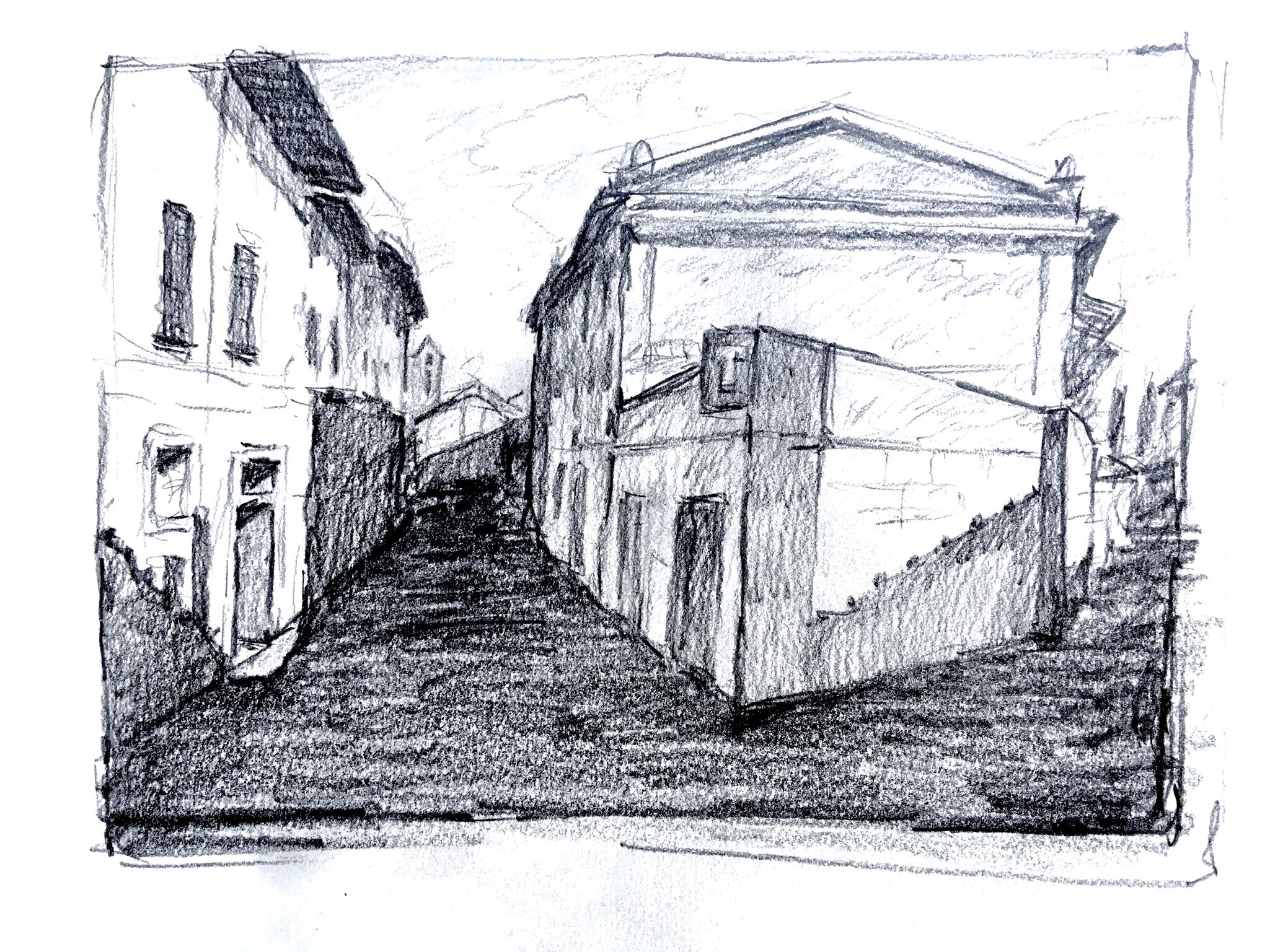 Sketch, Tuscan Hill Town
