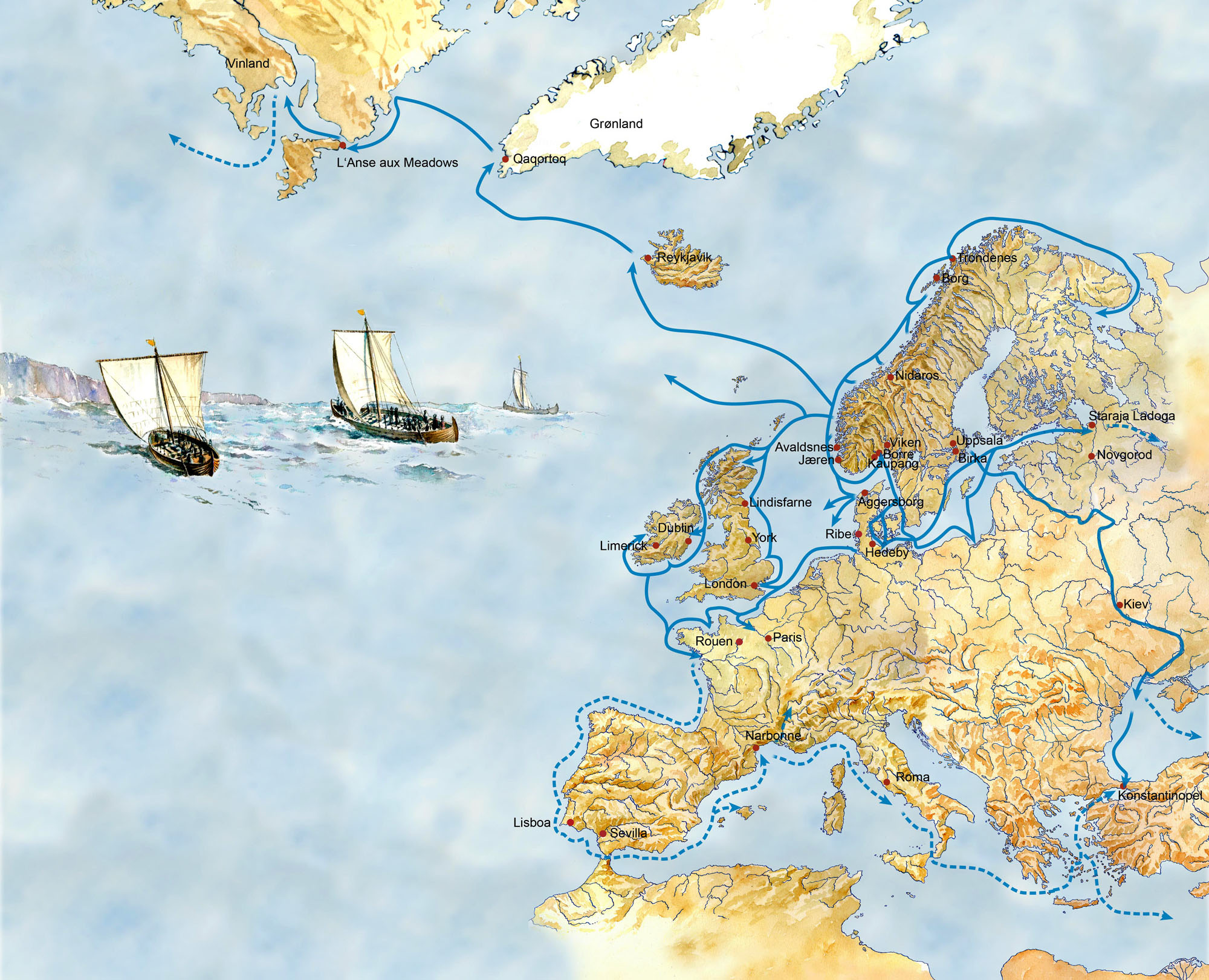 The Vikings sailed over vast distances, from America in the west to Asia Minor in the east, and perhaps even farther. This suggests that the written sources are right: Viking ships were unique for their time.