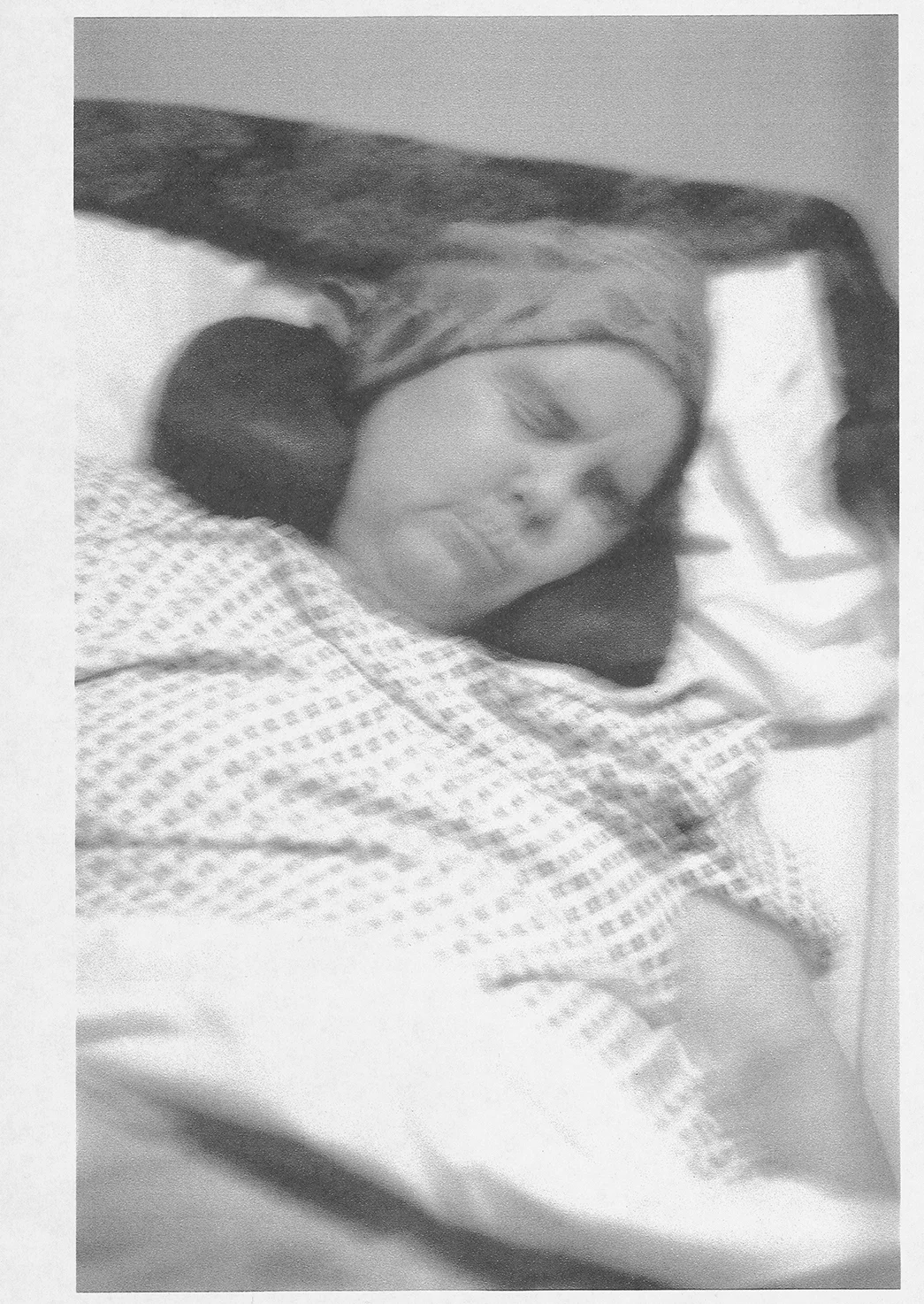 Mum Dying, laserjet on paper