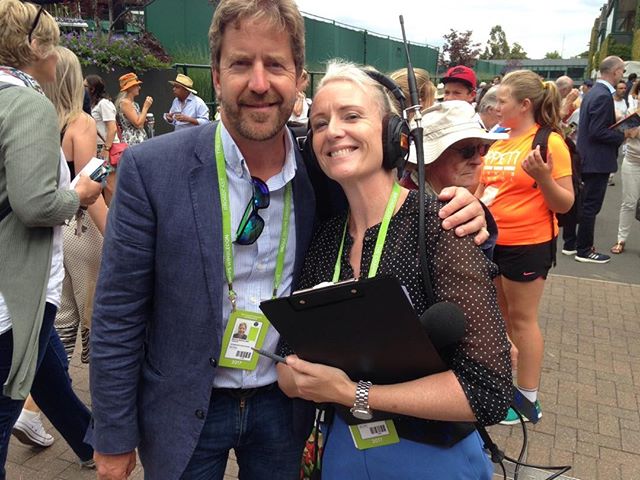 29 years to the day since we joined forces at the #BBC @sonjamclaughlan and I are reunited for @WimbledonCHNL