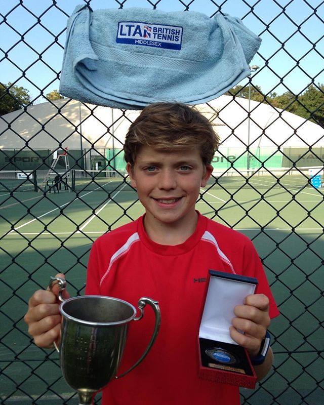 Proud Dad this weekend with Luca becoming Middlesex County Champion for 12 and under at the Hazelwood club near Enfield. #belief #lta