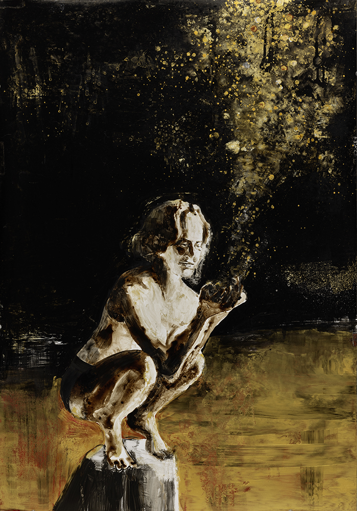 Effervescing, small 2025, watercolor, inks, flash acrylic, 40 x 28 in.webp