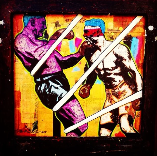  SOLD  24"X24" Collage/Mixed Media 2013 