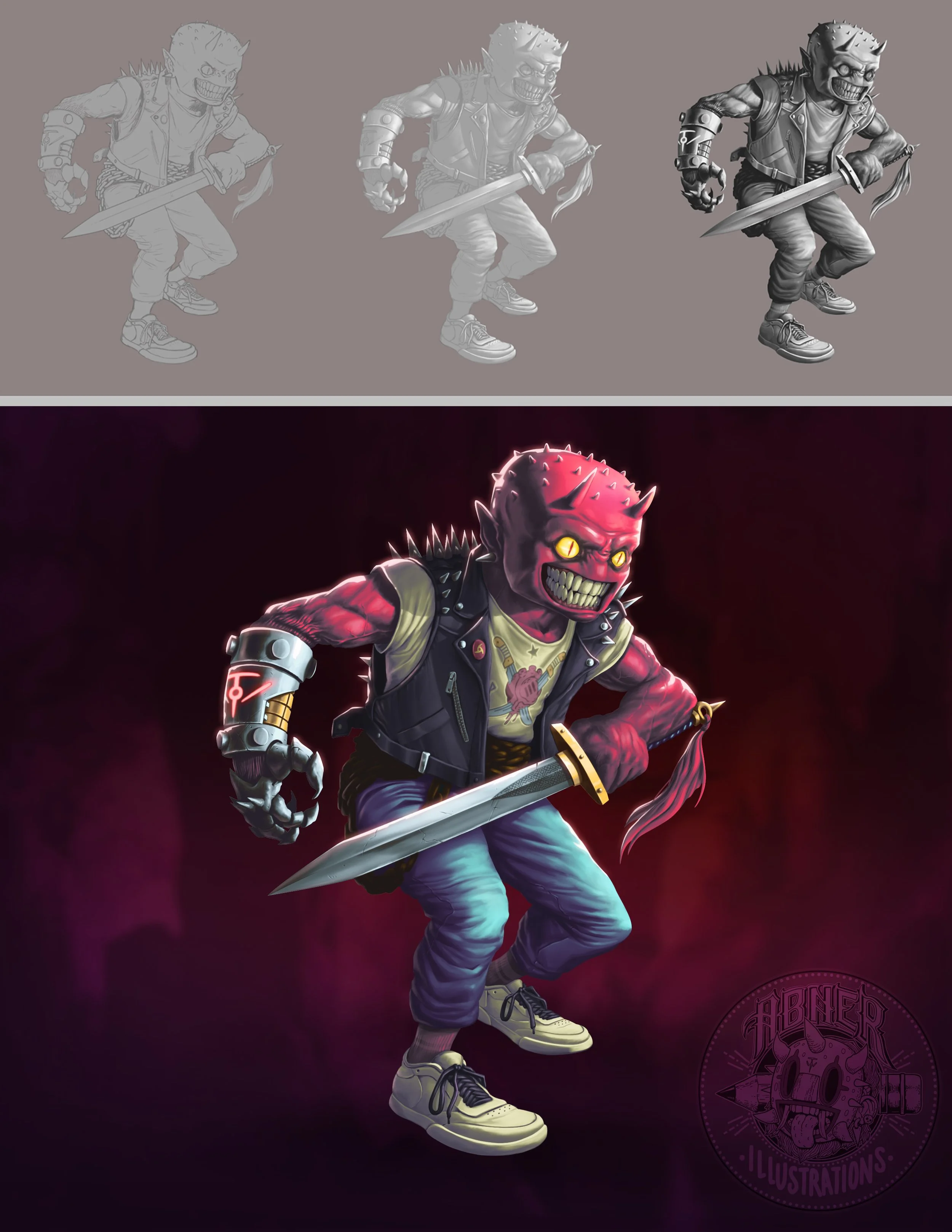 Hell Punko (painting process)