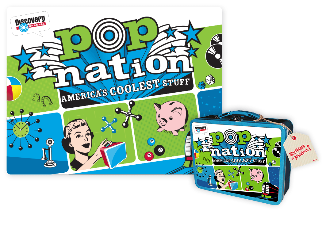  Illustrations and Icons for a Discovery Channel show  Pop Nation  about U.S. pop culture. 