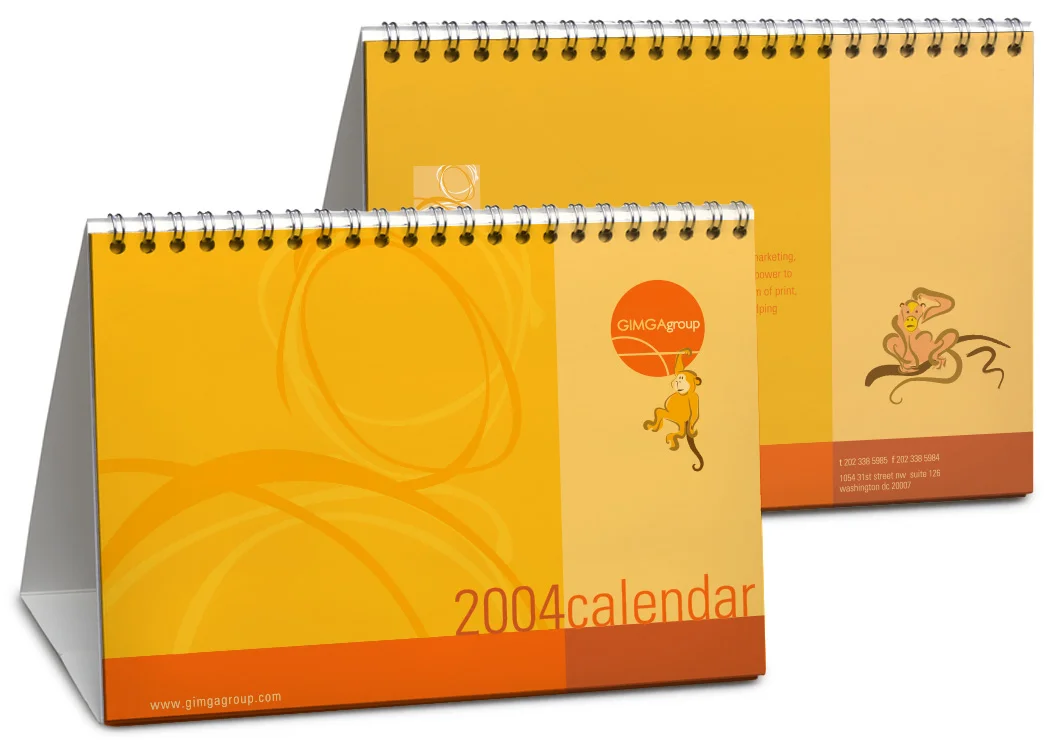  Original illustrations for a Washington, DC design firm's annual calendar, inspired by the year of the Monkey. Featured here are the cover designs. 