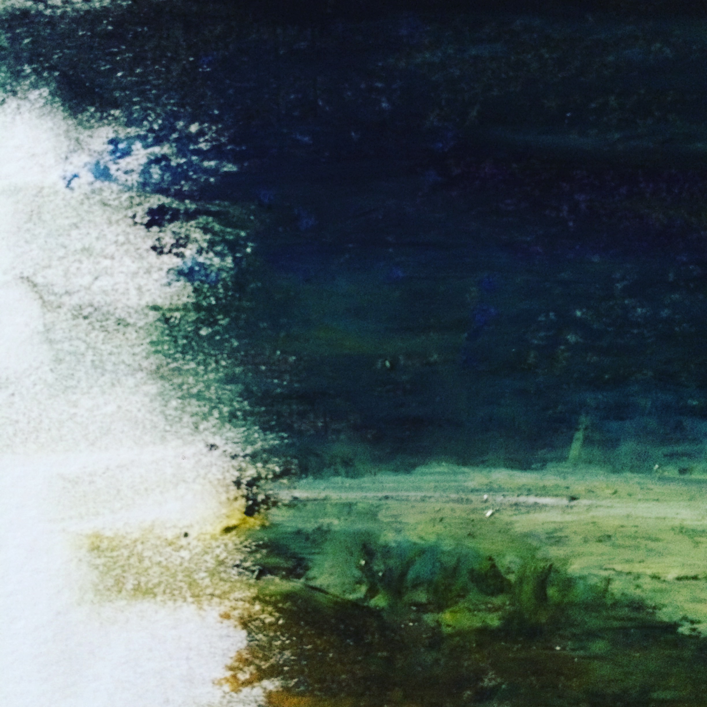 Night Beach II , 2017 Oil pastel on paper