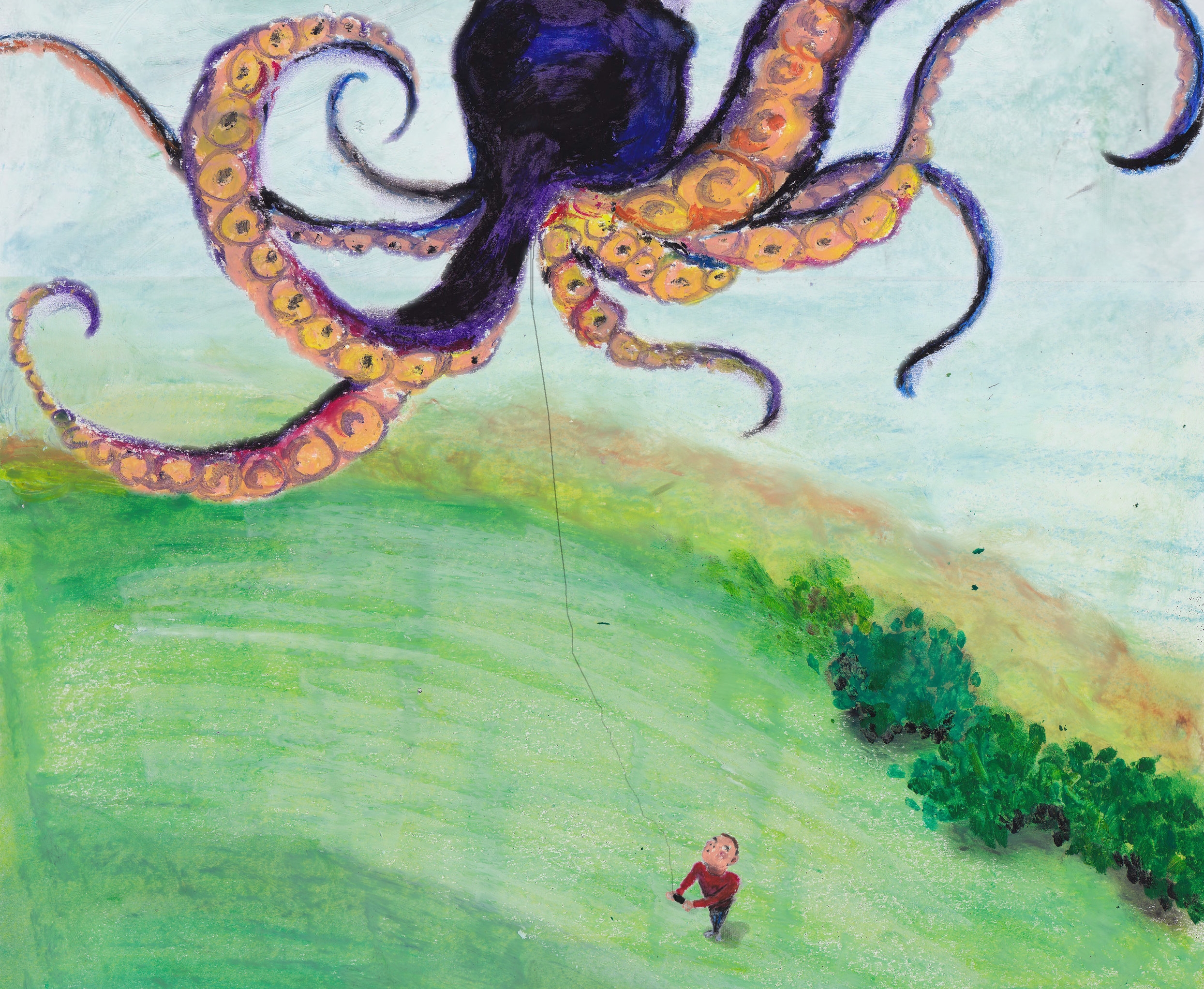 Octopus Kite , 2011 Oil pastel on paper