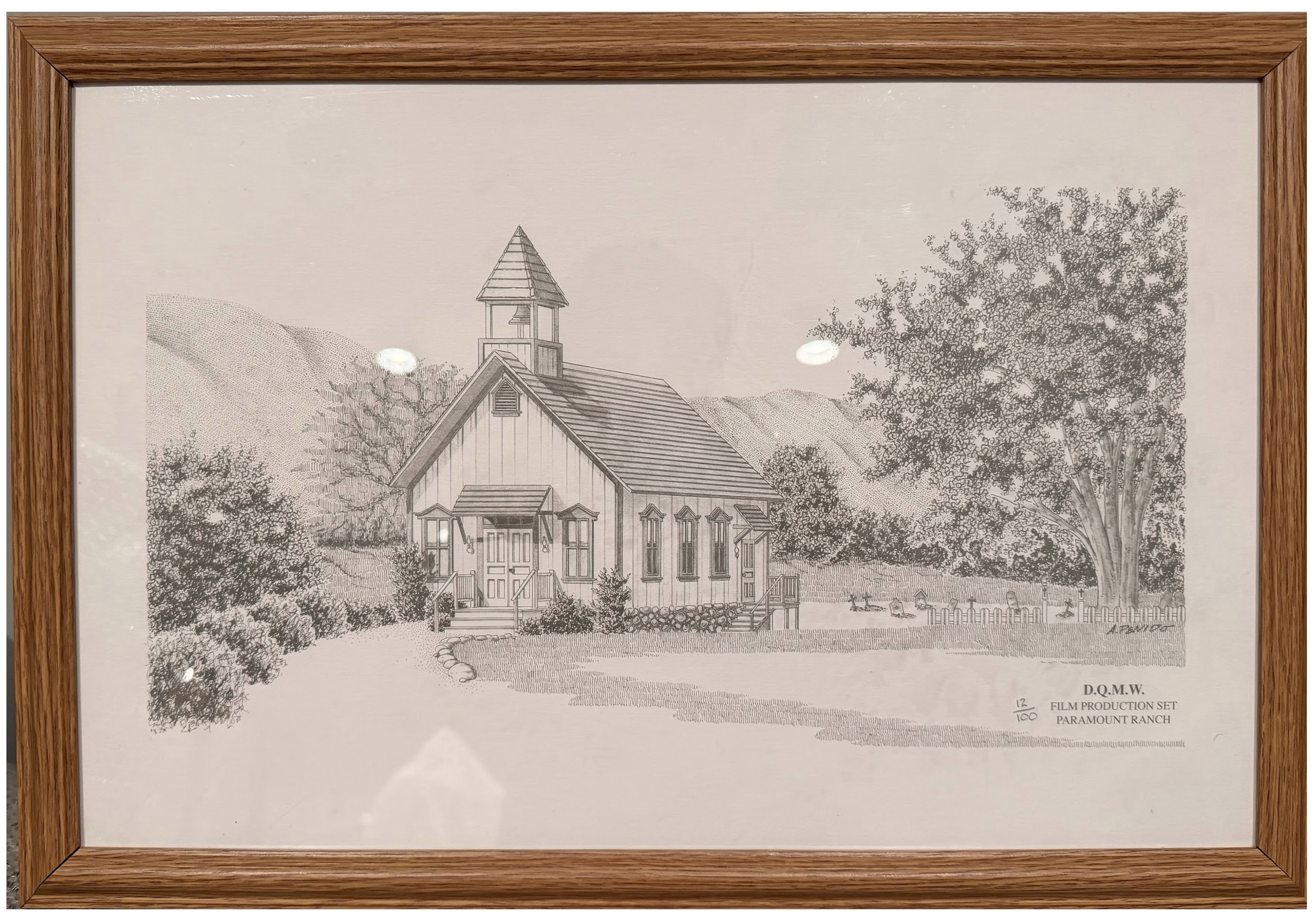 Silent Auction Jubilee #11 Drawing 12/100 
Delicately detailed and rich in atmosphere, the piece evokes the simplicity and strength of life in Colorado Springs, offering a nostalgic glimpse into the setting of countless memorable moments. Both intima