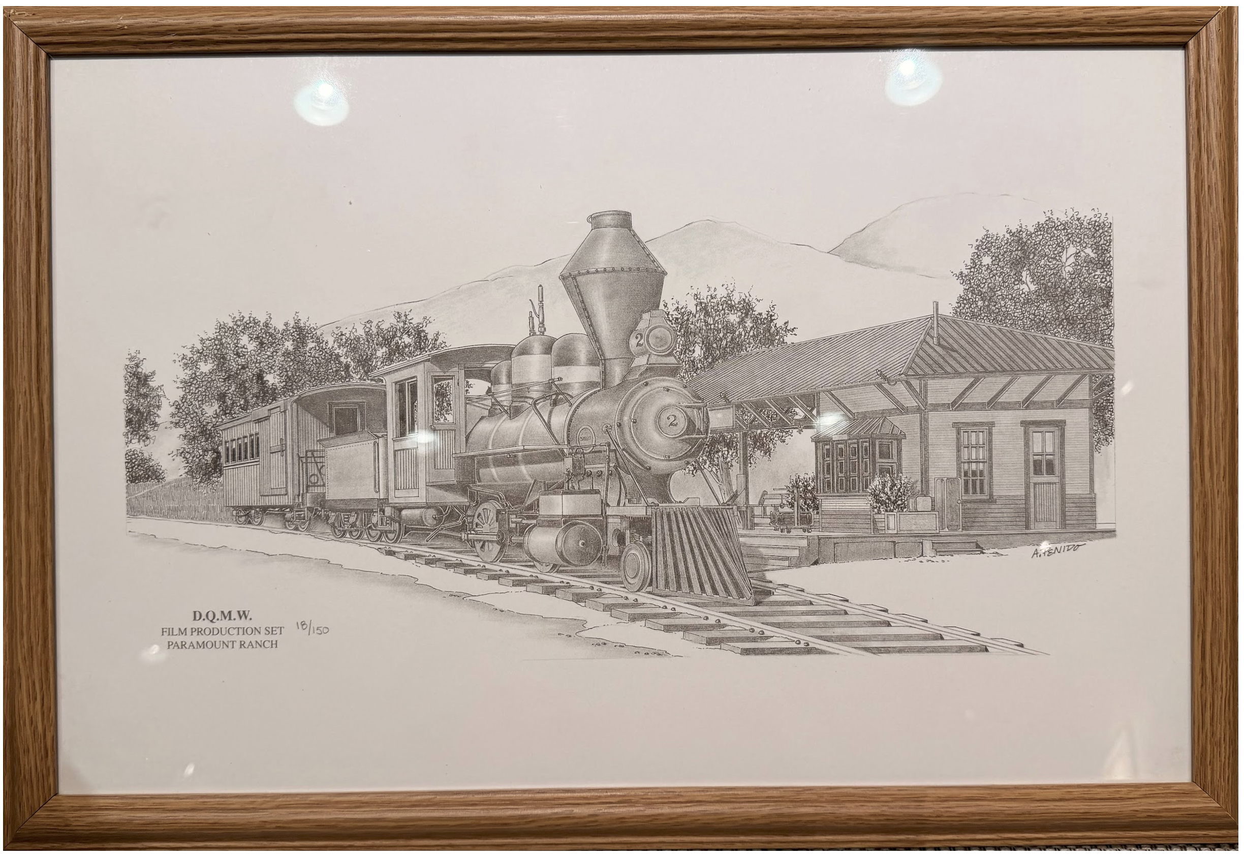 Silent Auction Jubilee #13 Drawing 18/150 

The spirit of progress and possibility with this evocative drawing of the train from Dr. Quinn, Medicine Woman—a powerful symbol of change as it rolled through the heart of Colorado Springs. Representing co