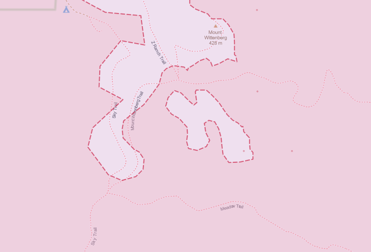 light pink is "island" area spared from fire