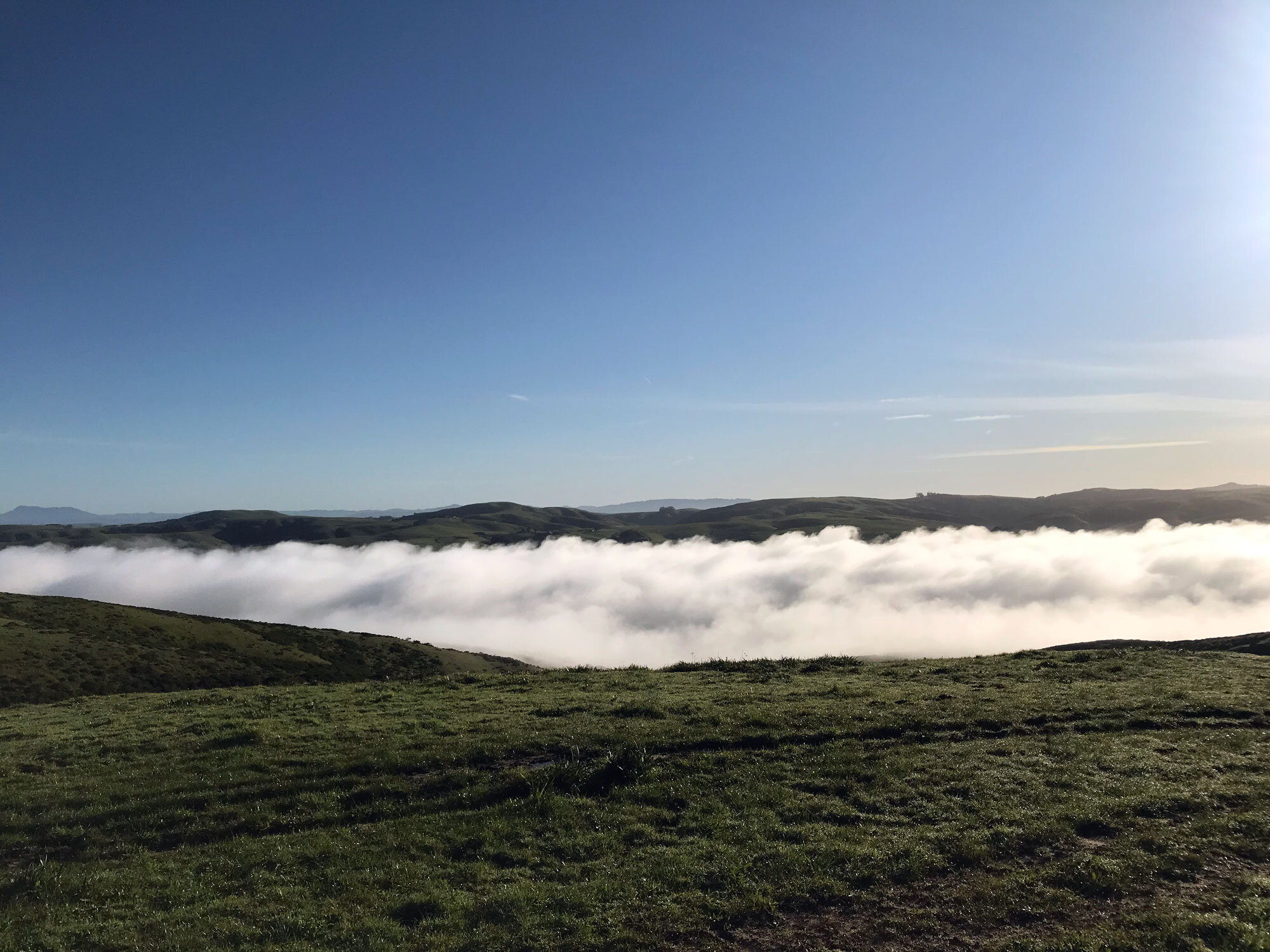 view from the road above the ranch