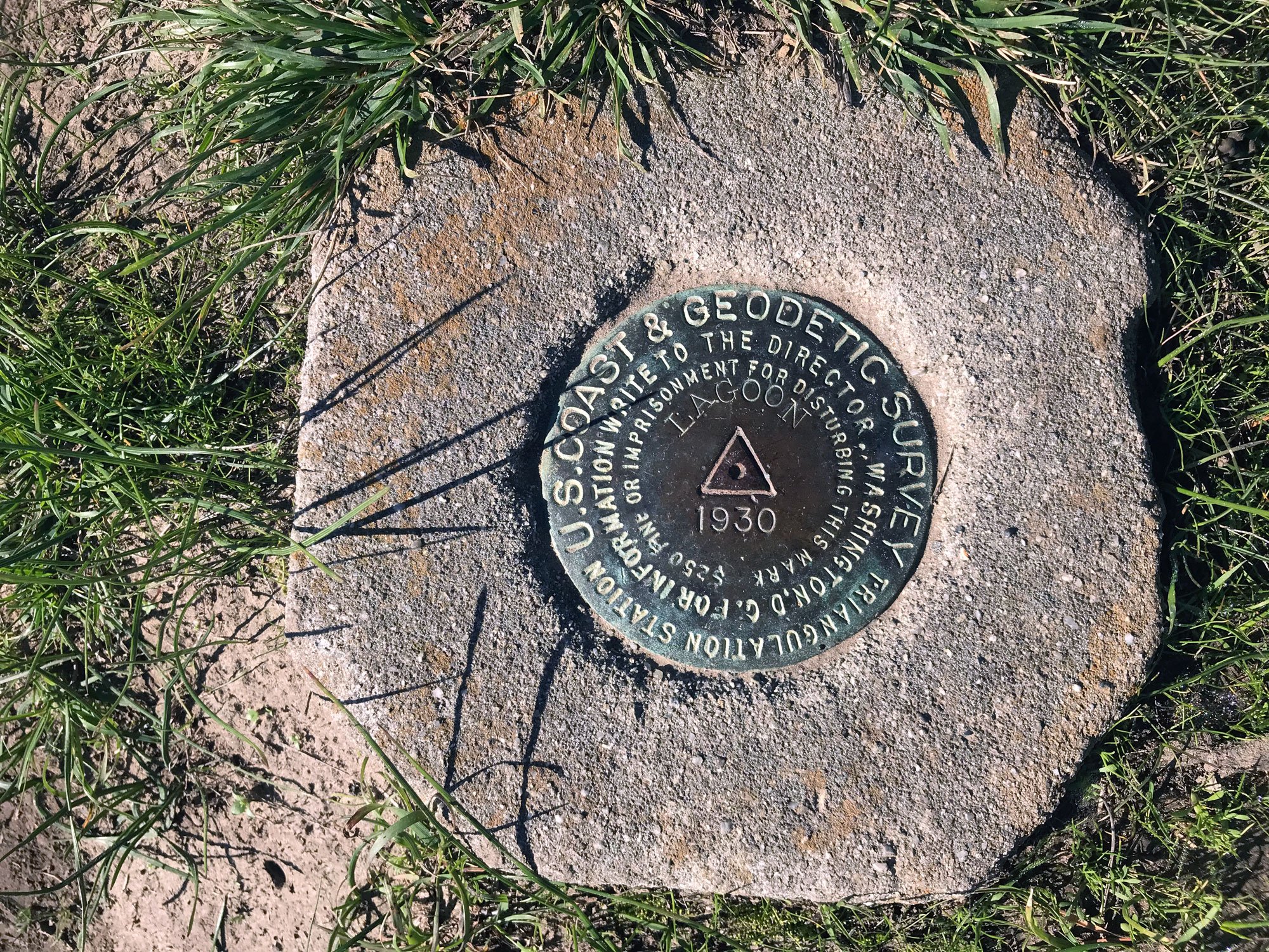 Drakes Head geo survey marker