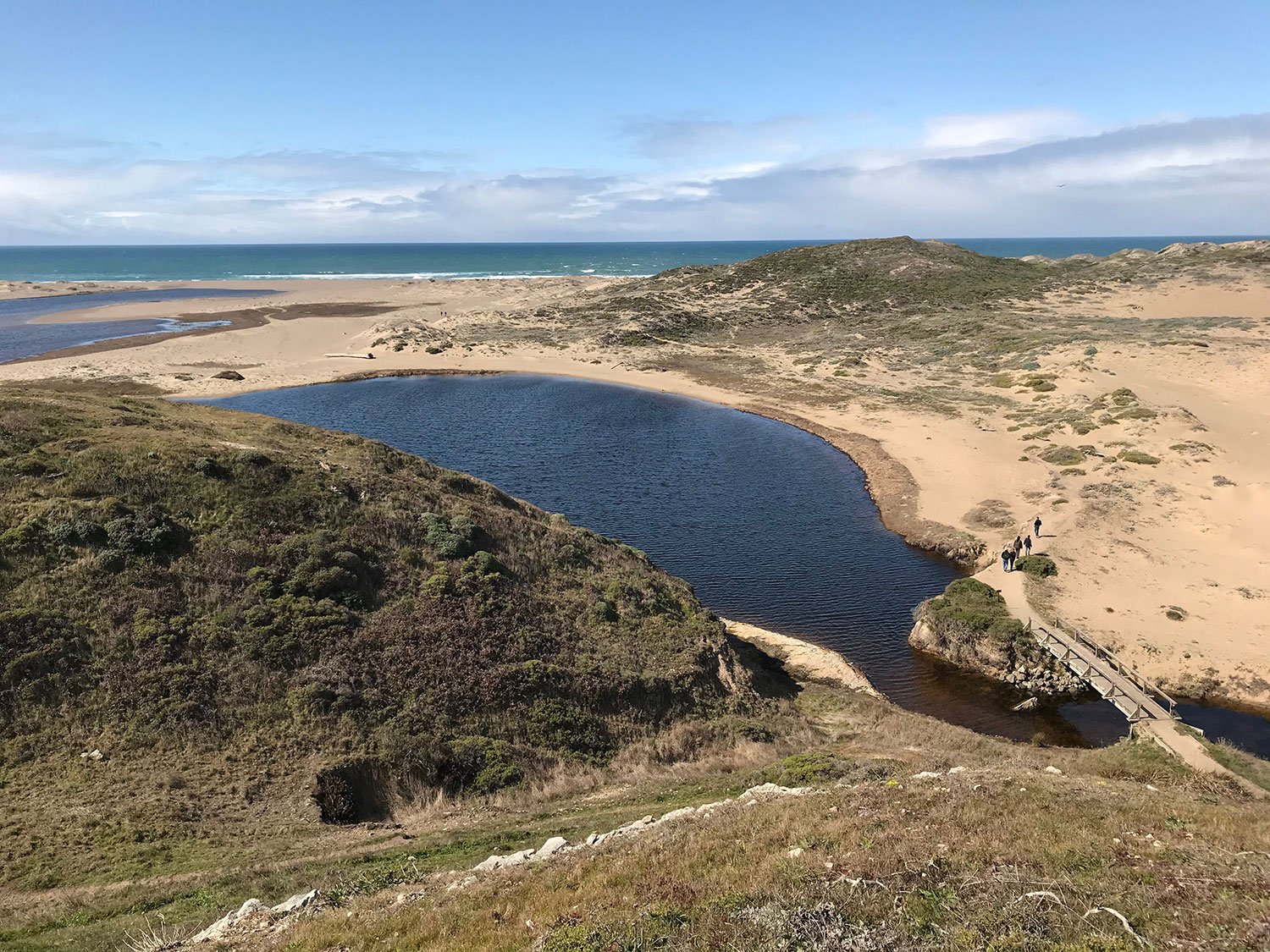Abbotts Lagoon view to the ocean