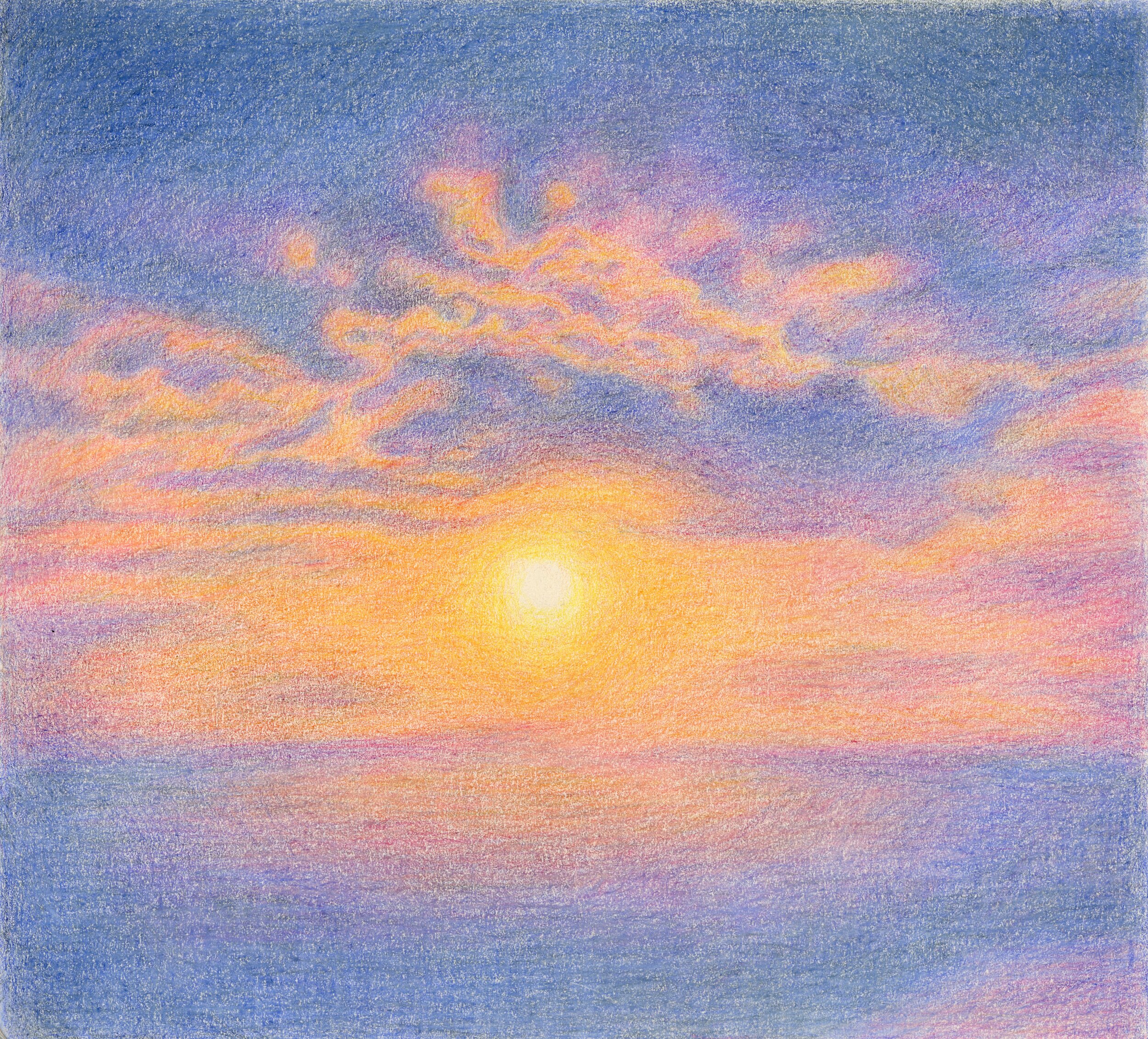    Untitled, 2019  Colored pencil on paper  5.5 in x 6.5 in   