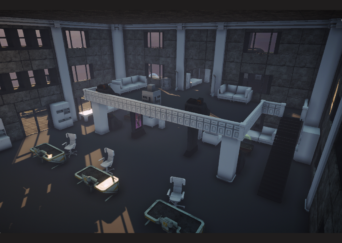 The interior of a New Jericho municipal building