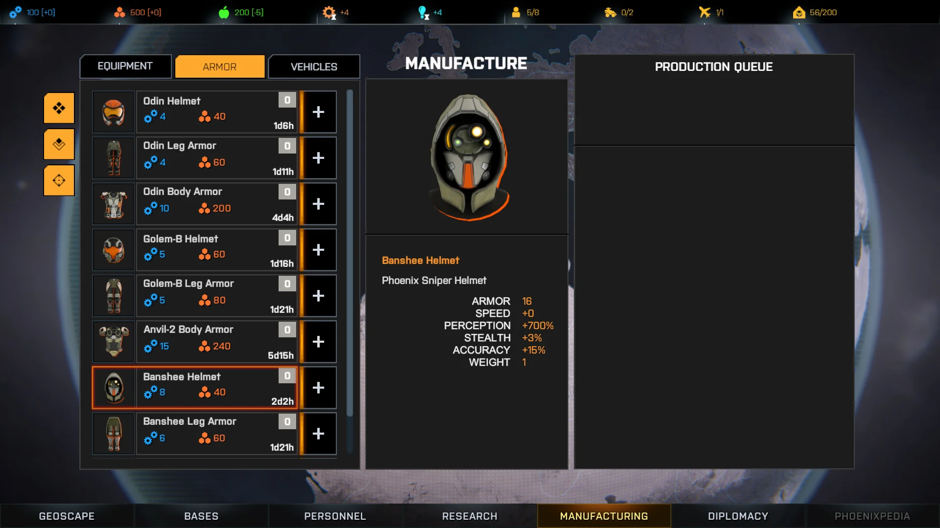 The manufacturing screen