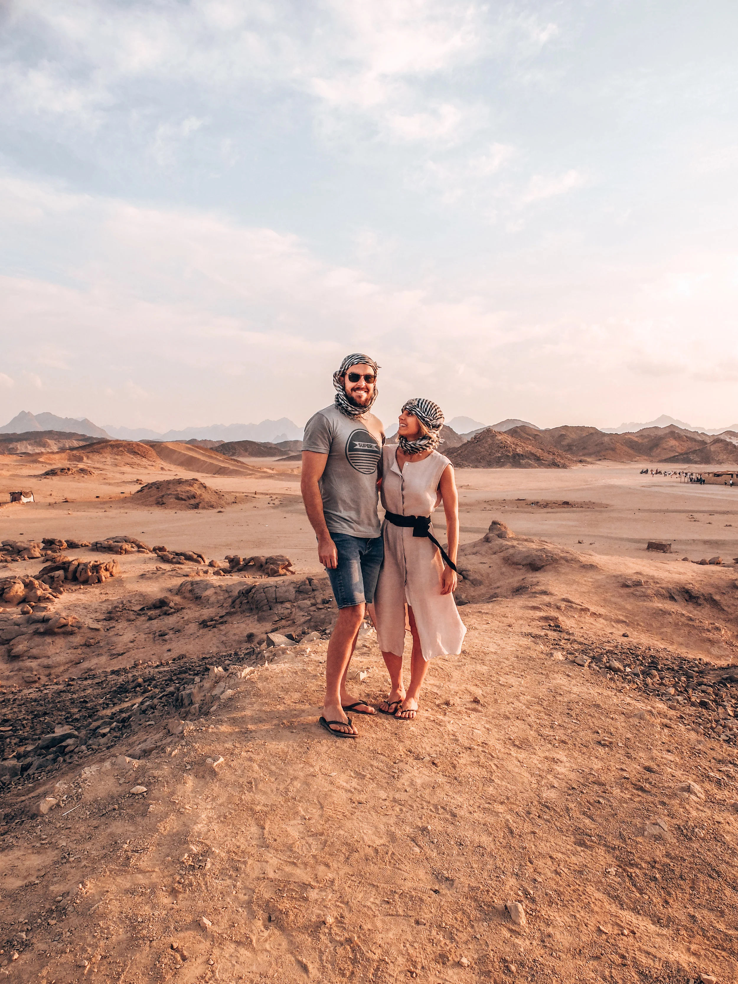 Couple in egyptian desert