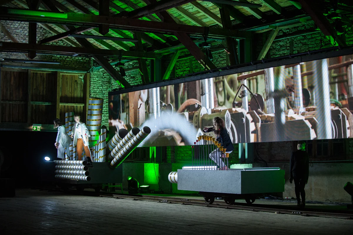 Performance at Sägewerk Achortmühle in Mondsee 2018, © Bernhard Müller
