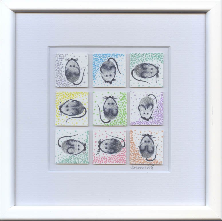 037 Müsli bunt, 20 x 20 cm mit Rahmen, CHF 200.-