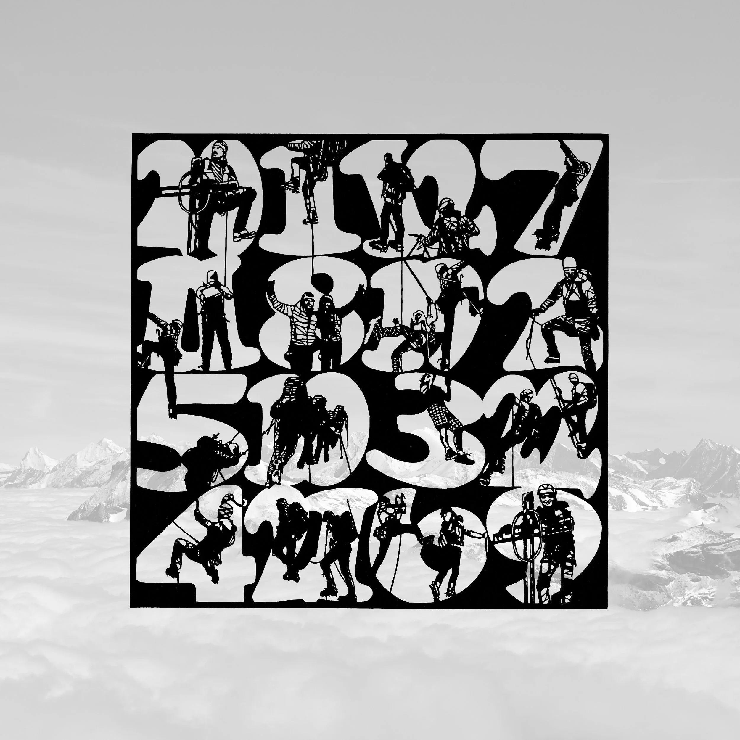 Vierzig, 40 x 40 cm mit Rahmen