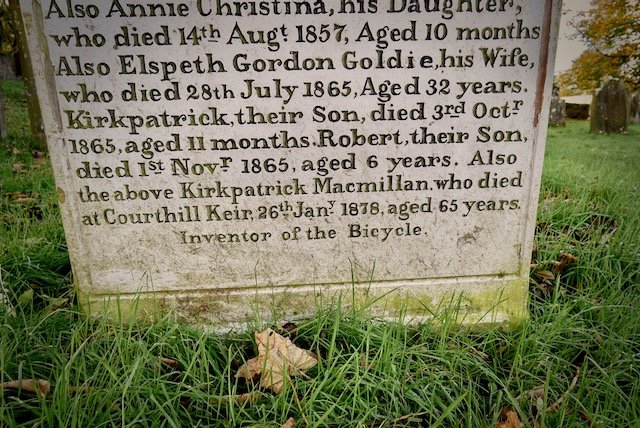 Grave of Kirkpatrick MacMillinan