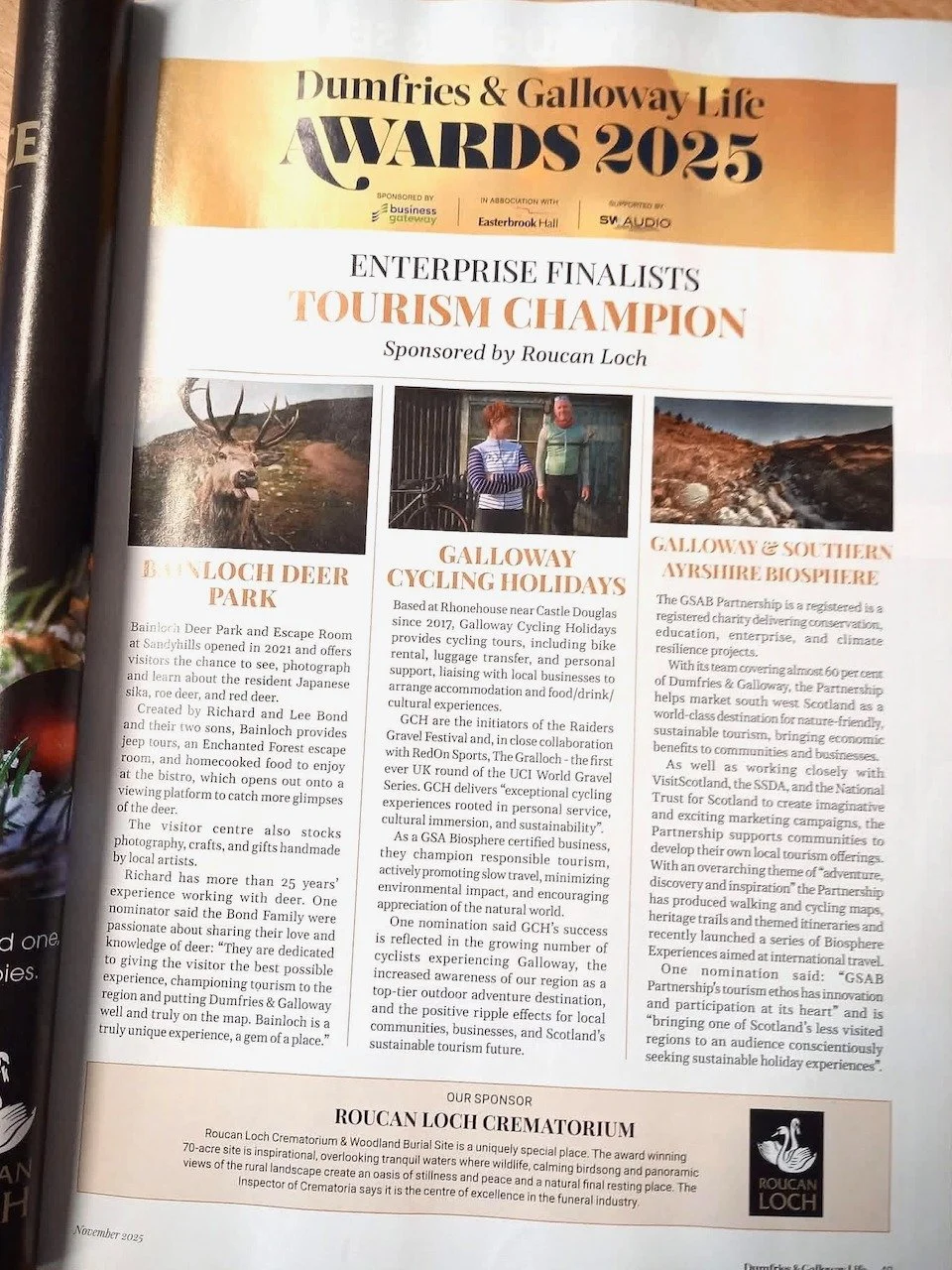 Always nice to get recognition for the work and collaboration that we do as Galloway Cycling and the hugely successful gravel races in Gatehouse of Fleet. Galloway is a world-class cycling destination with some of the best and friendliest people- it&