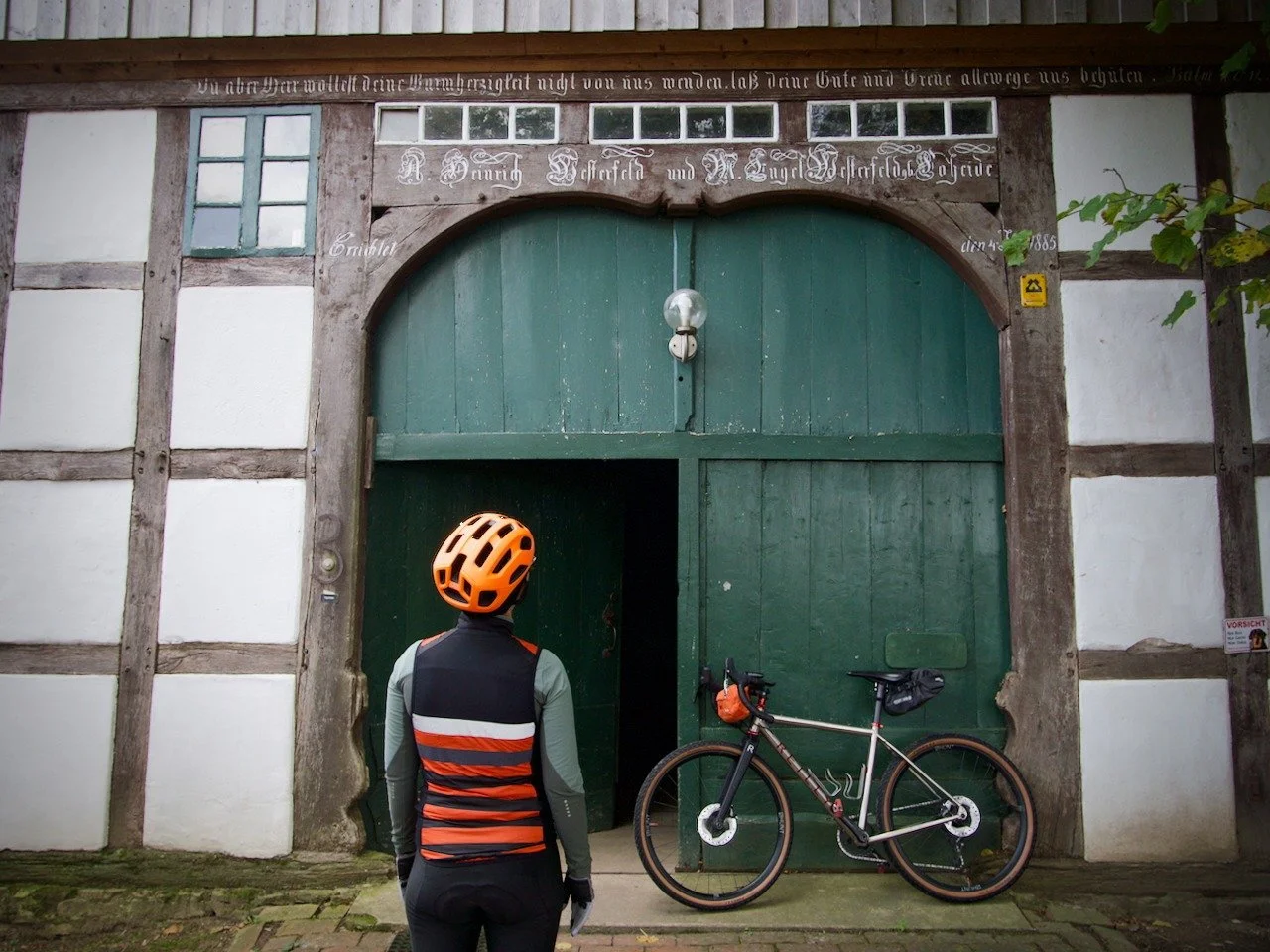 Many years ago we met Wolfgang when we were a few days away from ending our ride around the world. We kept in contact, and here we are again. His home is one of the very many timber framed houses in this area of Germany. Osnabruck is also blessed wit