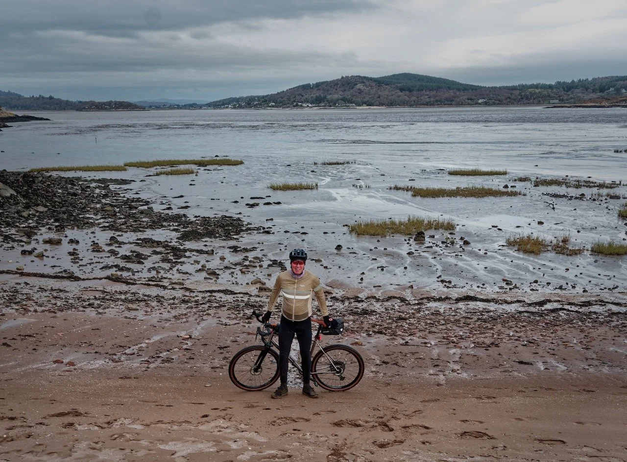 By bike to the beach for coffee and cake - gosh it was cold!