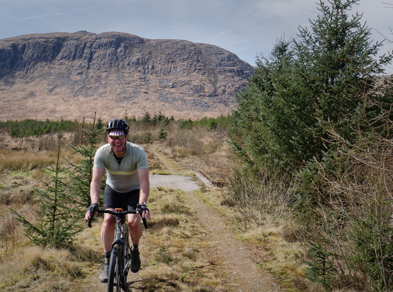 Along Raiders Road and across the Queen's Way and head for the high hills. Part 2 of our ride with a flask and cake to what was once the most isolated home in southern Scotland. Collie dogs are great!
