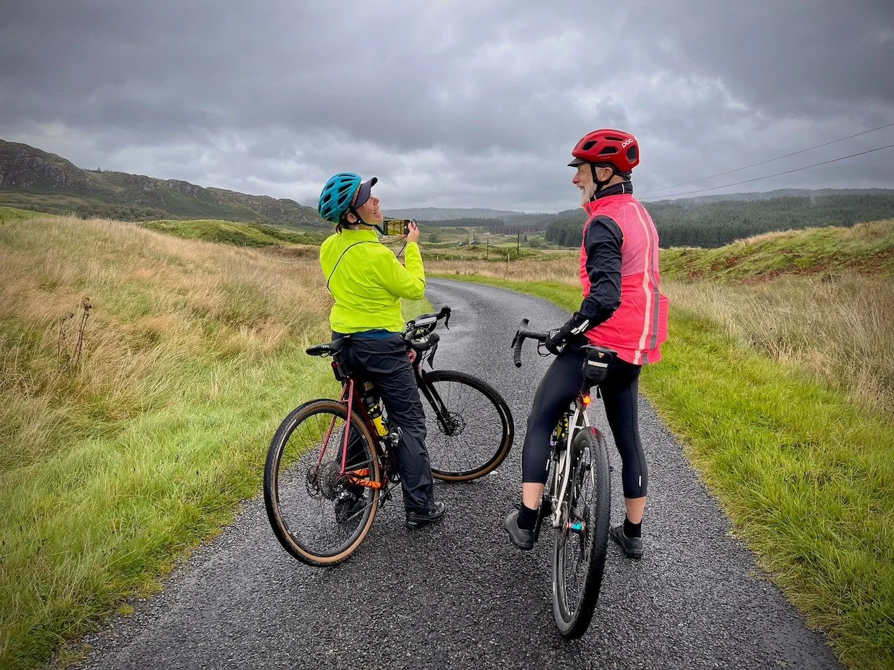 Our friend Jez is staying with us to help with tasks. A guide and a bike mechanic and so many skills - great to have friends who can jump in to help. The wheels continue to turn for Galloway Cycling Holidays.