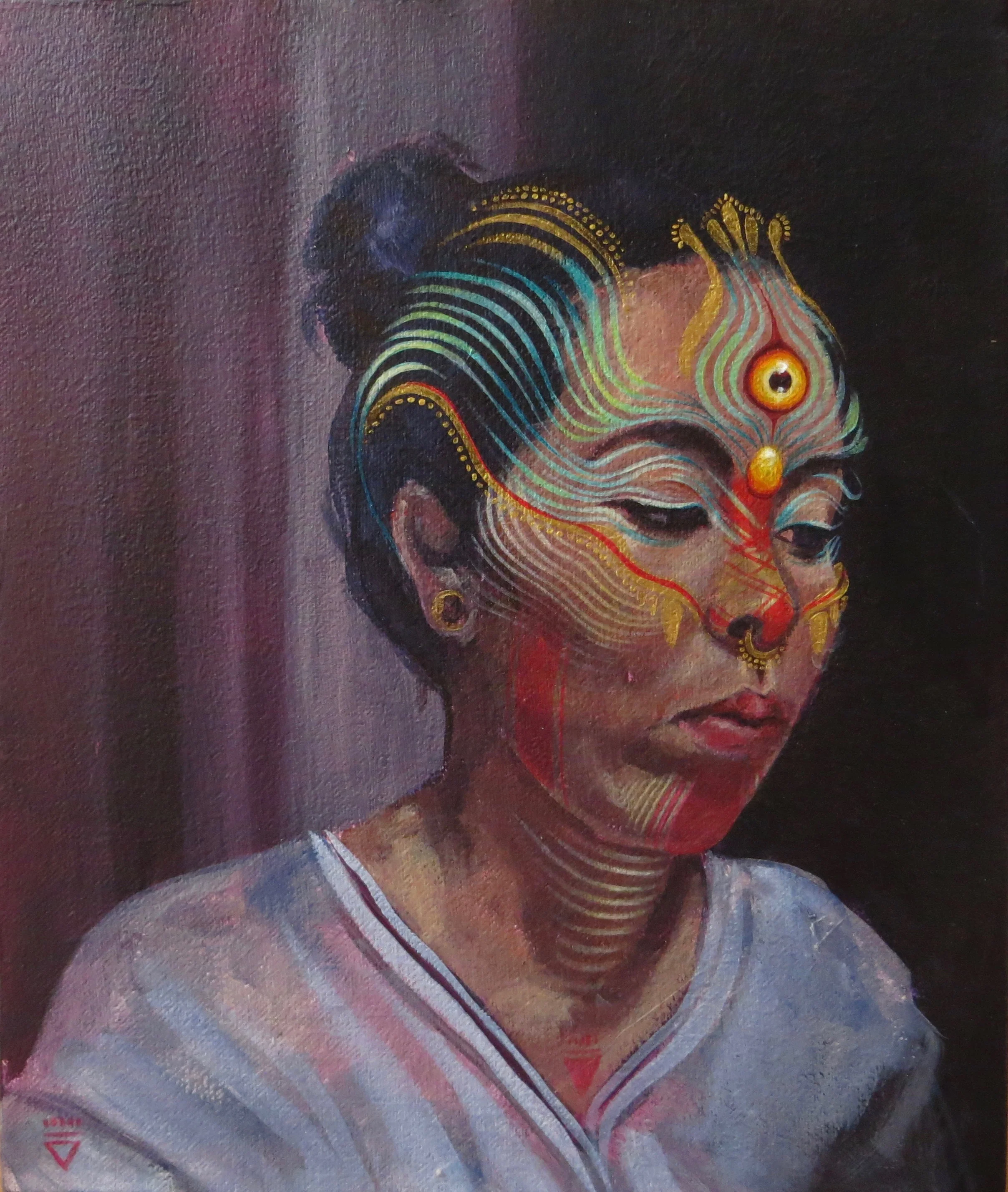 Gleo "She" Acrylic on canvas, 2017.