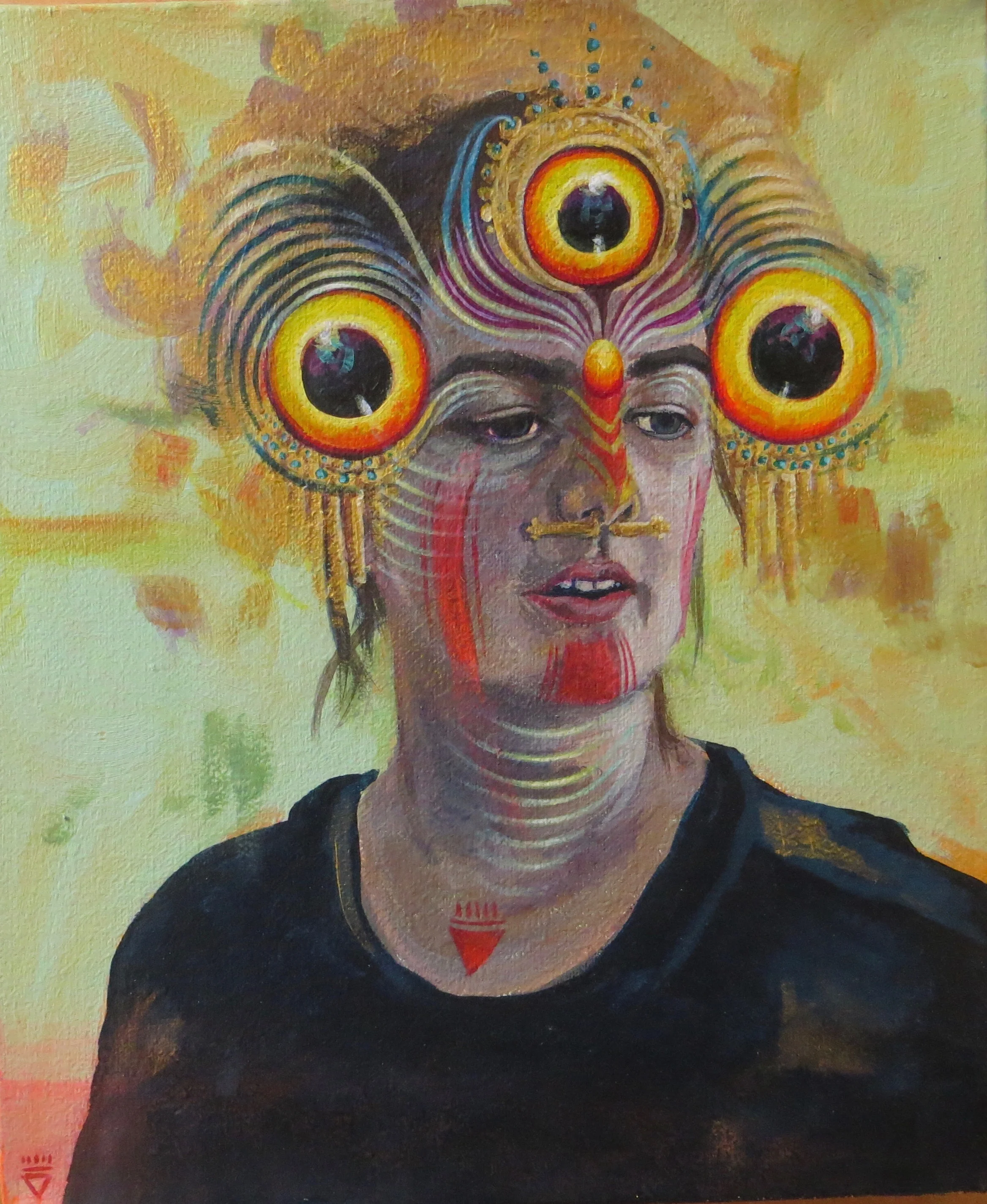 Gleo "The Golden" Acrylic on canvas, 2017.