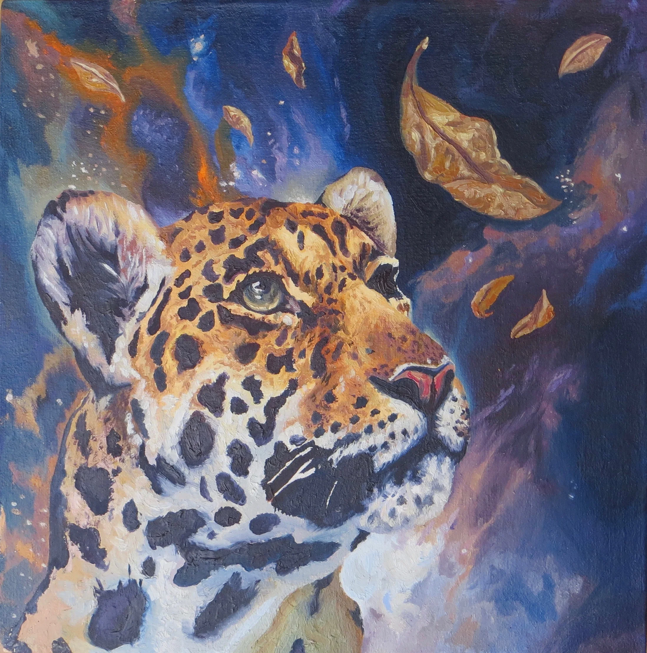 Diego Salas "Una de tantas luces" (ecologia profunda series) Oil on canvas, 2015.