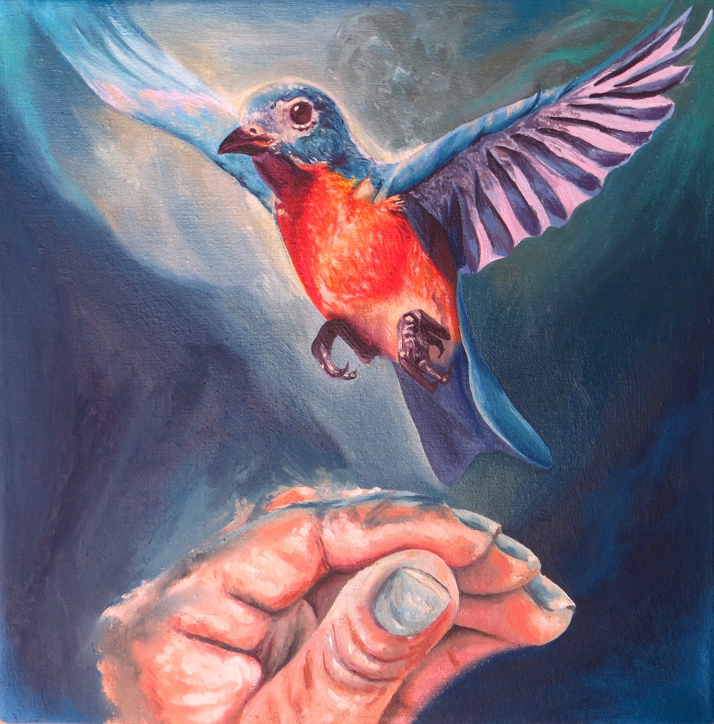 Diego Salas "Se nos va" (ecologia profunda series) Oil on canvas, 2015.