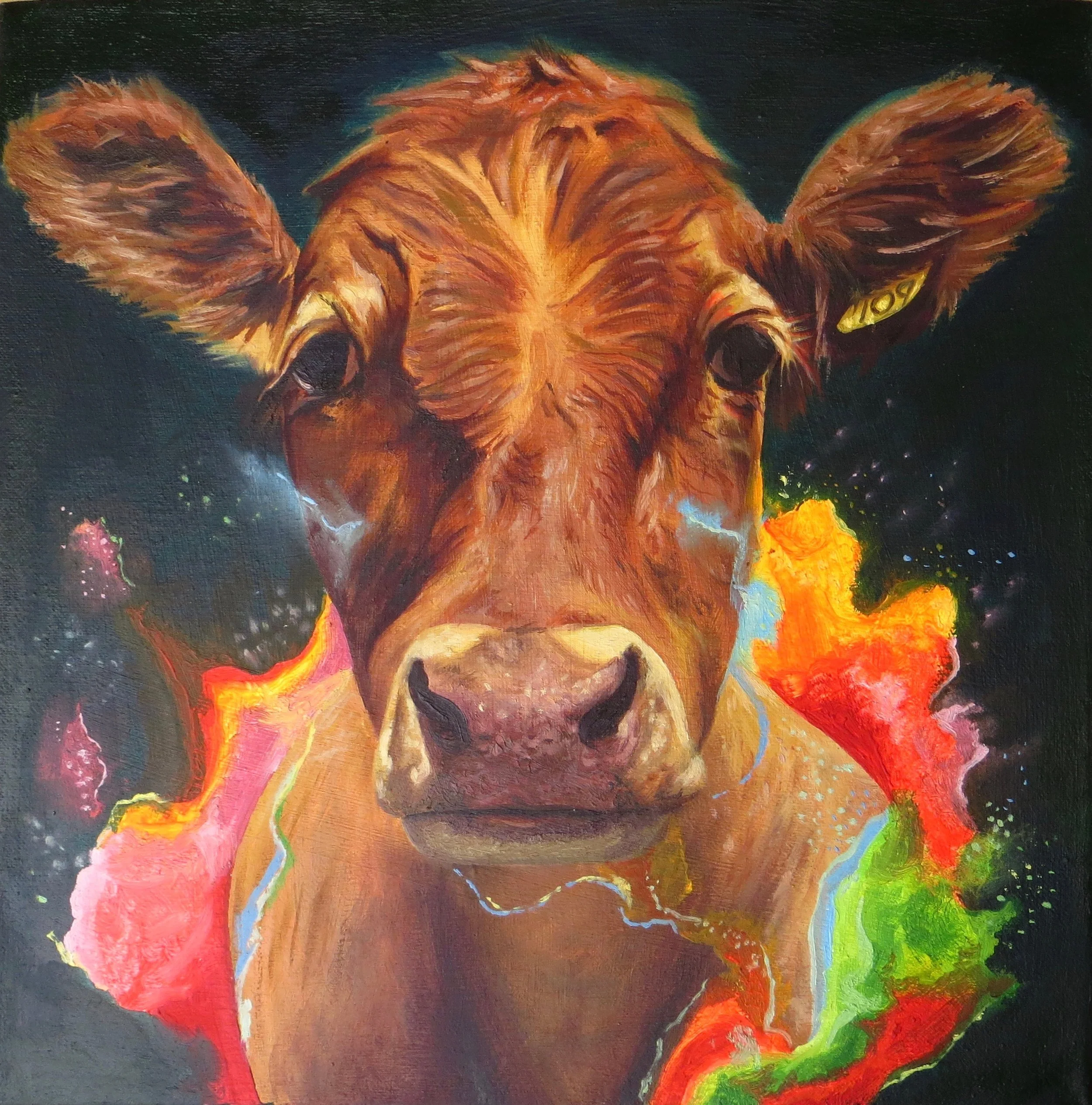 Diego Salas "Via Lactea" (ecologia profunda series) Oil on canvas, 2015.